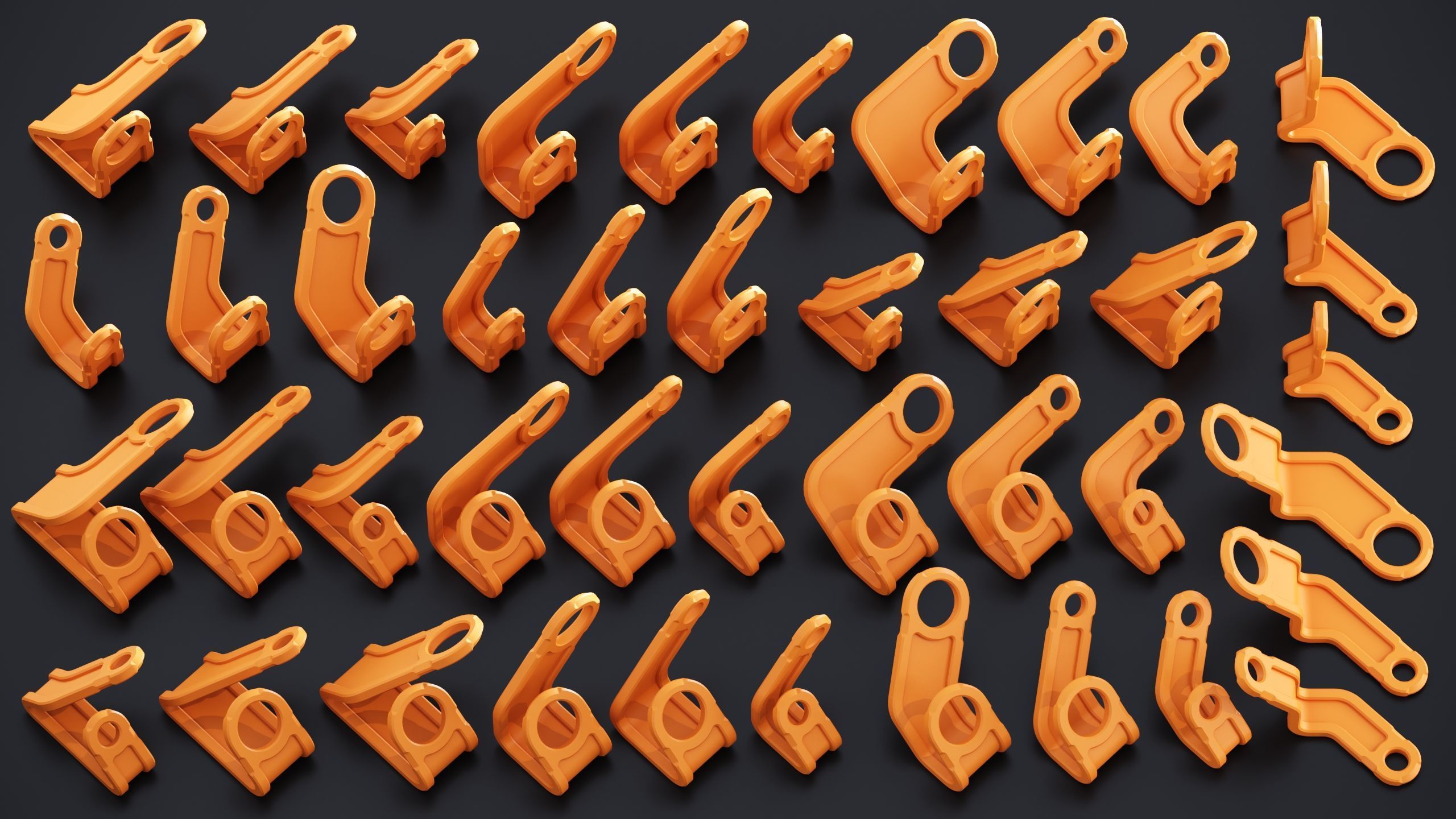 Sci-Fi Hard Surface Kitbash 338 PIECES APack Vol01 Low-poly 3D model_6