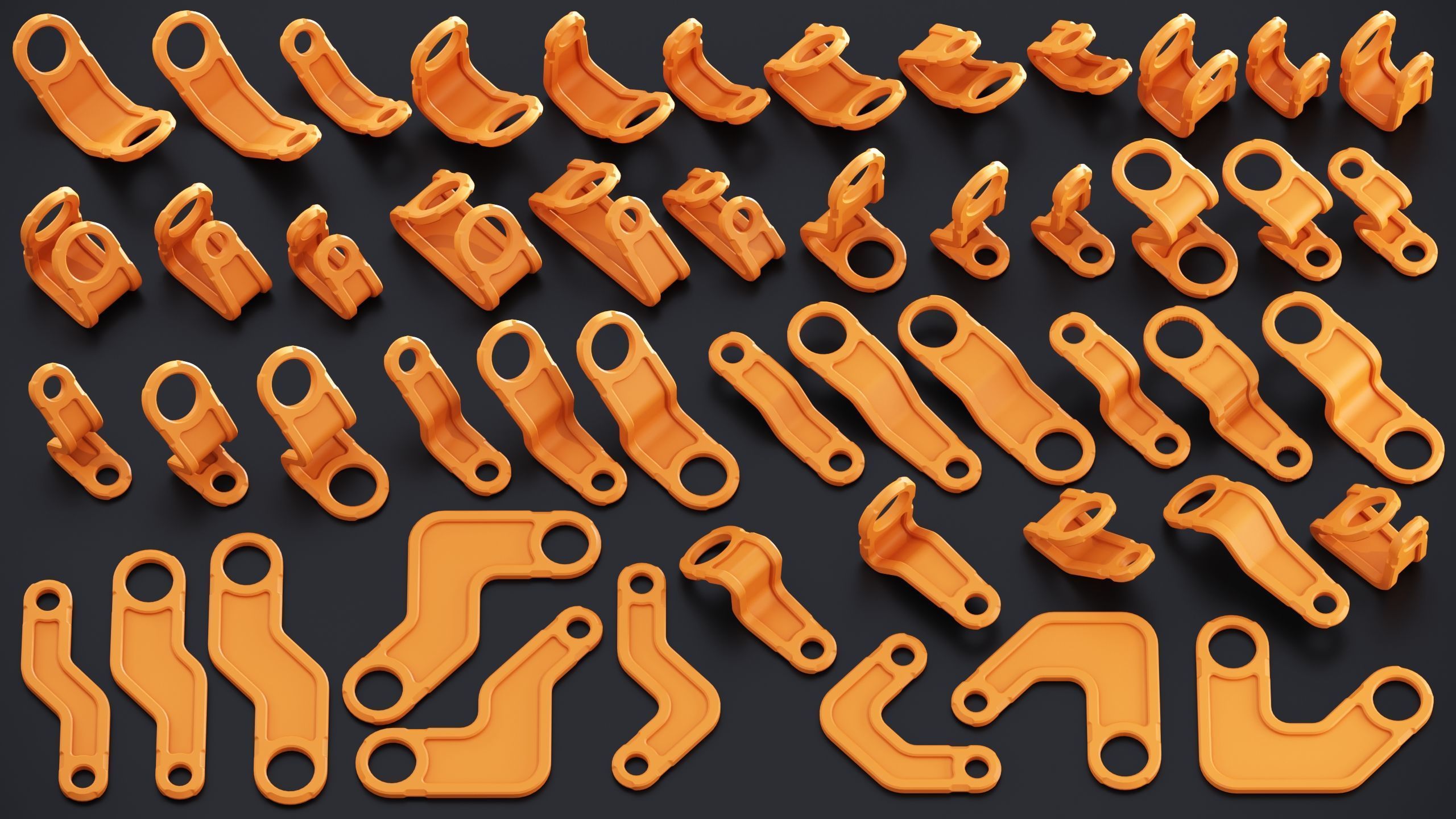 Sci-Fi Hard Surface Kitbash 338 PIECES APack Vol01 Low-poly 3D model_2