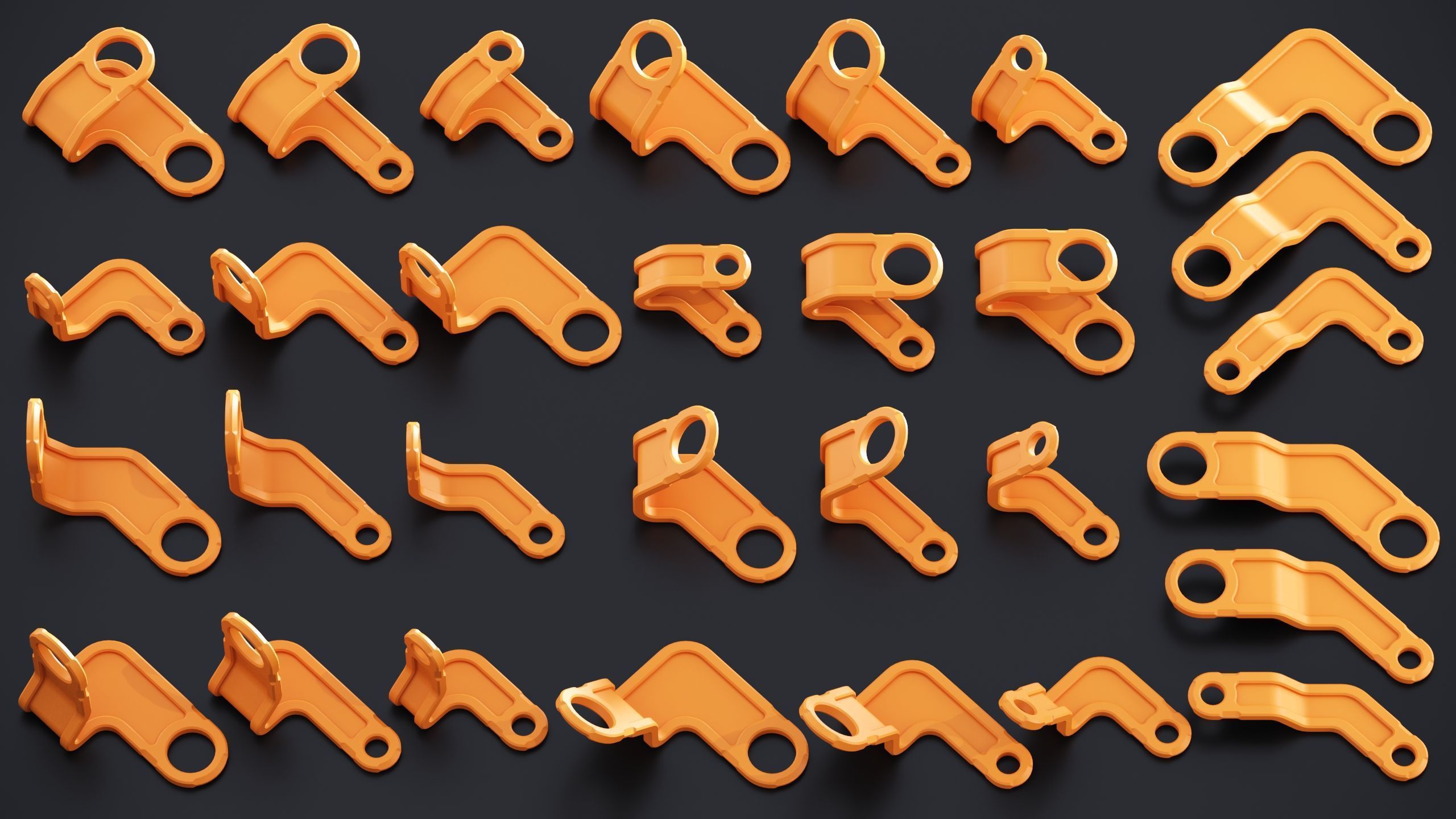 Sci-Fi Hard Surface Kitbash 338 PIECES APack Vol01 Low-poly 3D model_5