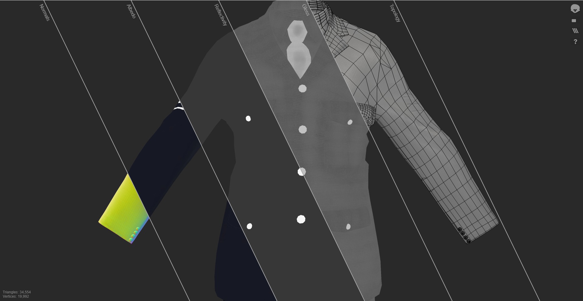 London Police Formal Uniform Outfit with Tunic  Cap  Low-poly 3D model_35