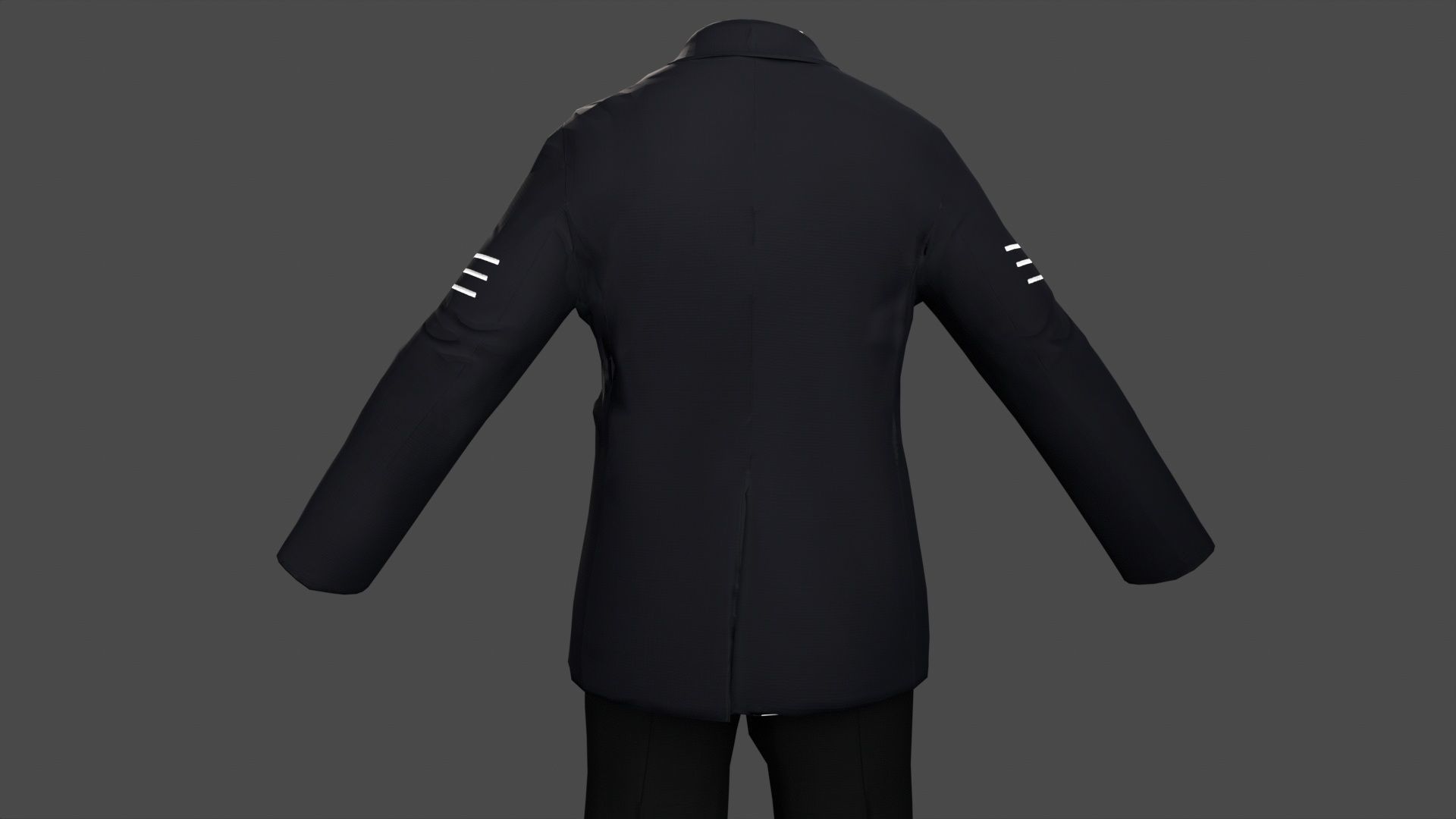 London Police Formal Uniform Outfit with Tunic  Cap  Low-poly 3D model_11