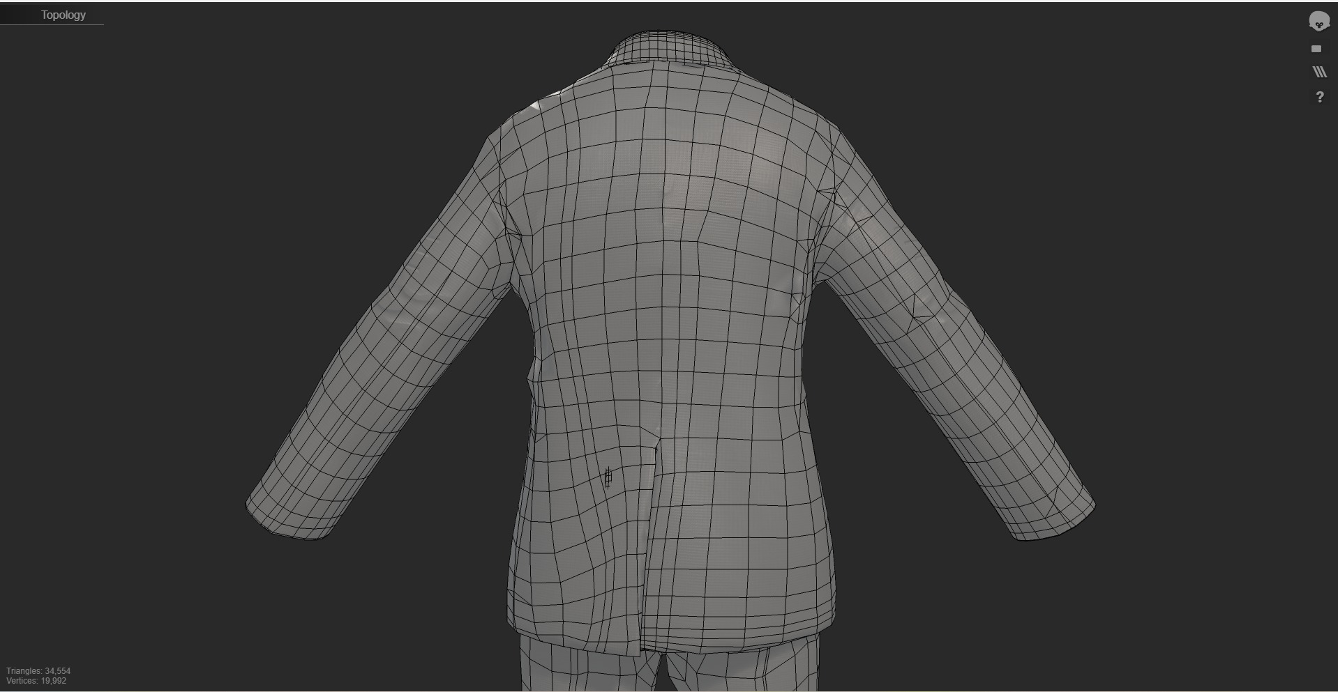 London Police Formal Uniform Outfit with Tunic  Cap  Low-poly 3D model_37