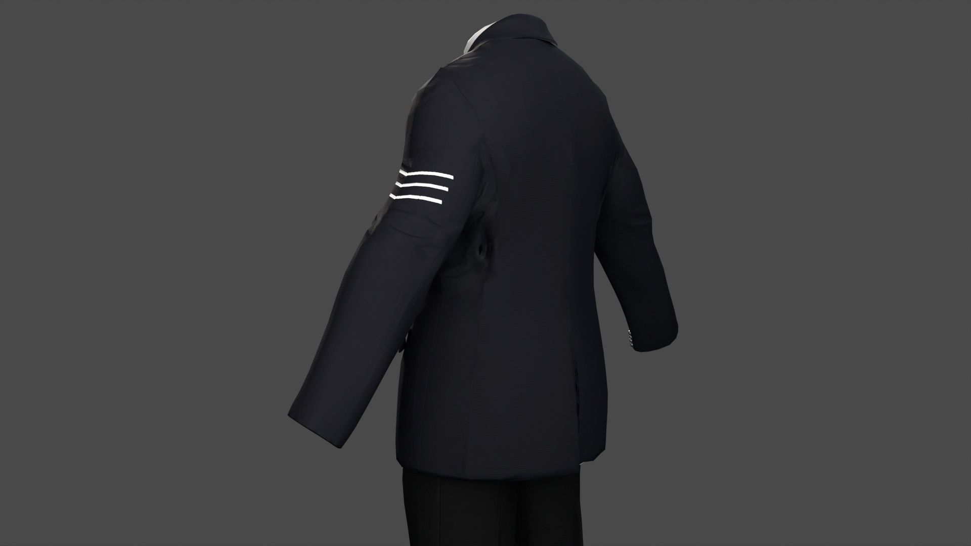 London Police Formal Uniform Outfit with Tunic  Cap  Low-poly 3D model_13