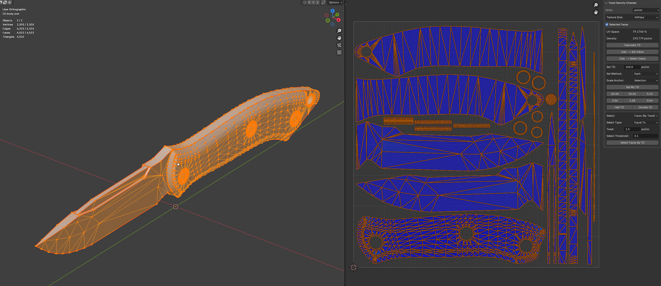 Knife Low-poly 3D model_20
