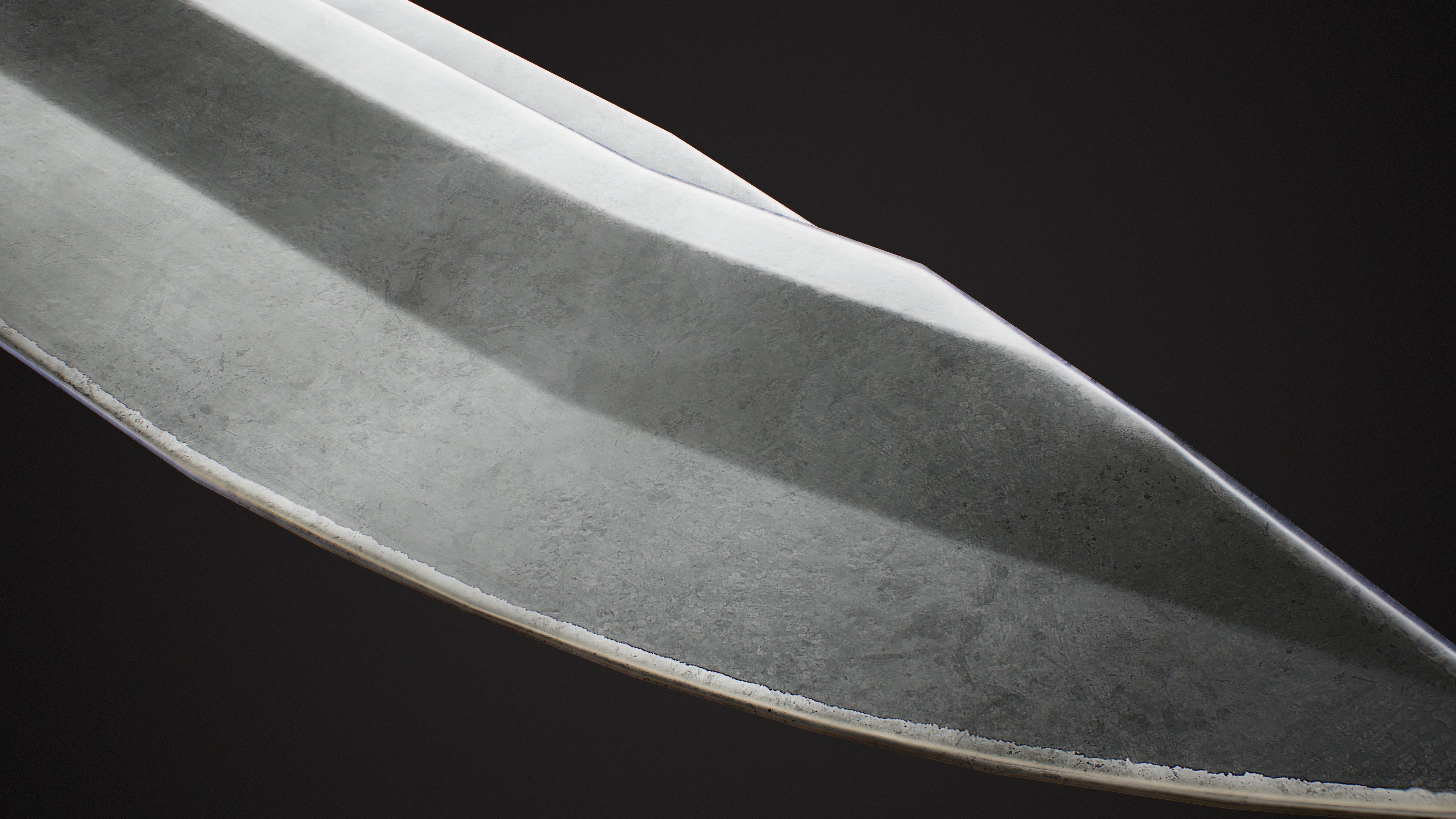 Knife Low-poly 3D model_13