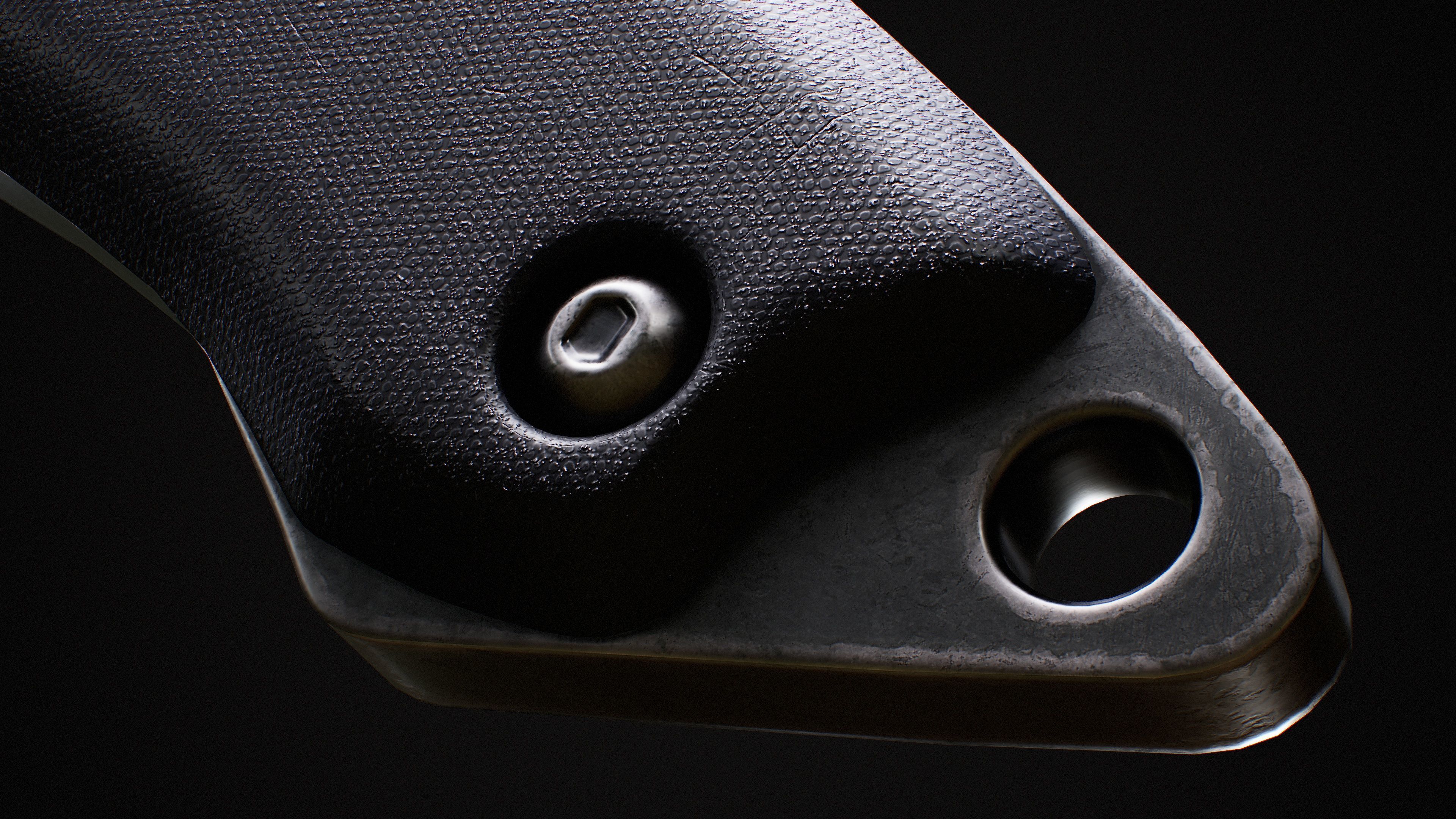 Knife Low-poly 3D model_3