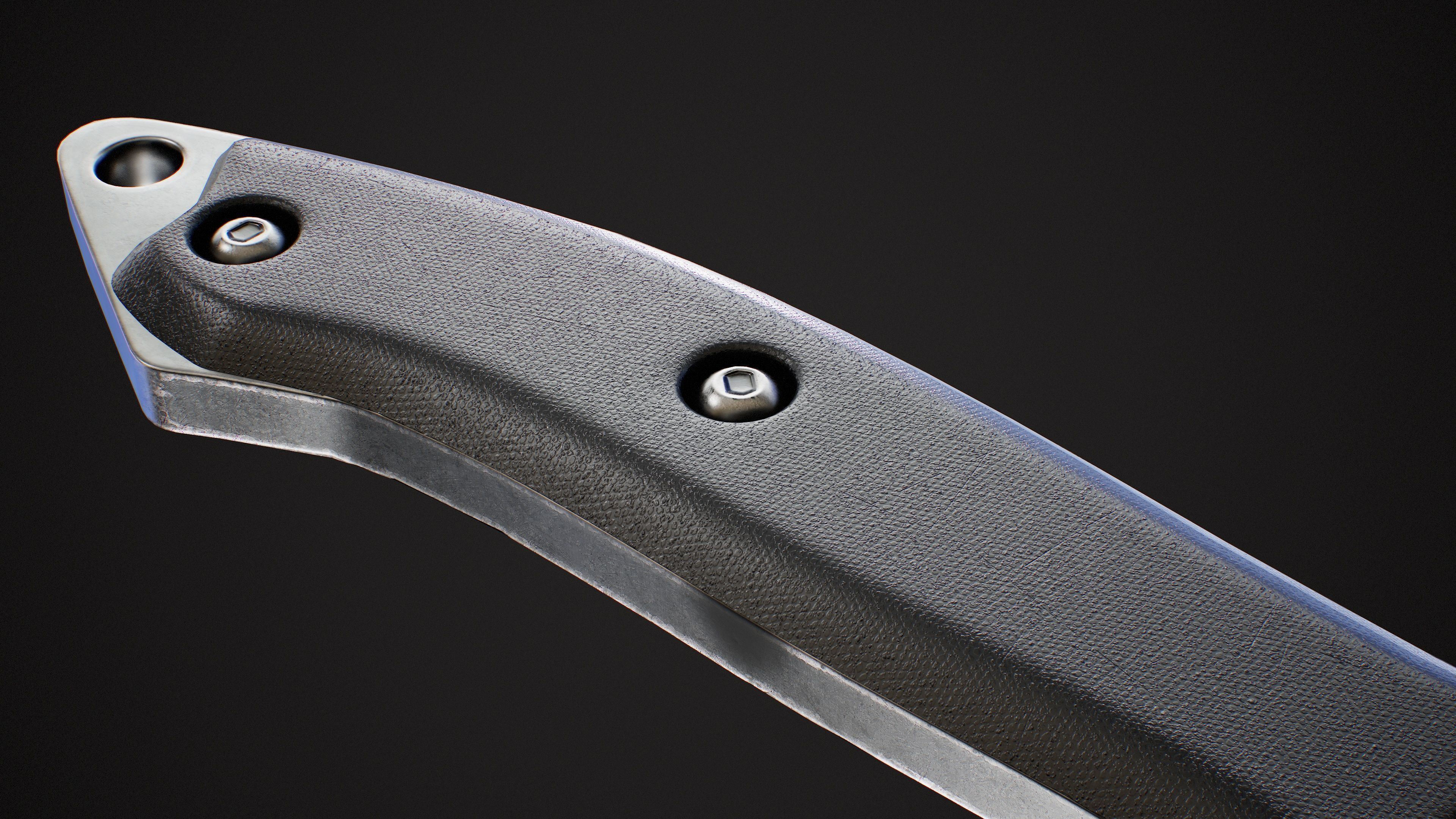 Knife Low-poly 3D model_11