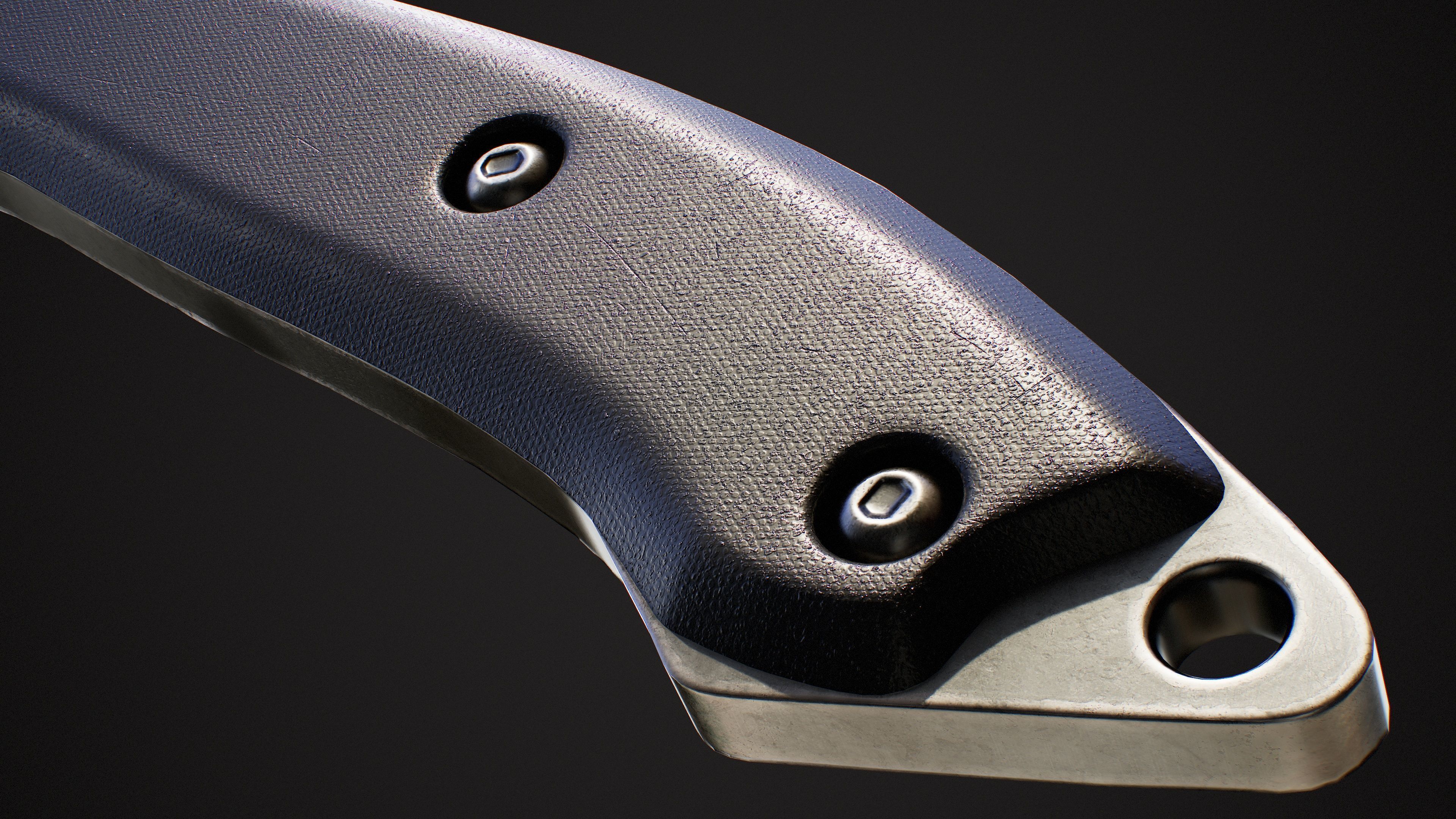 Knife Low-poly 3D model_14