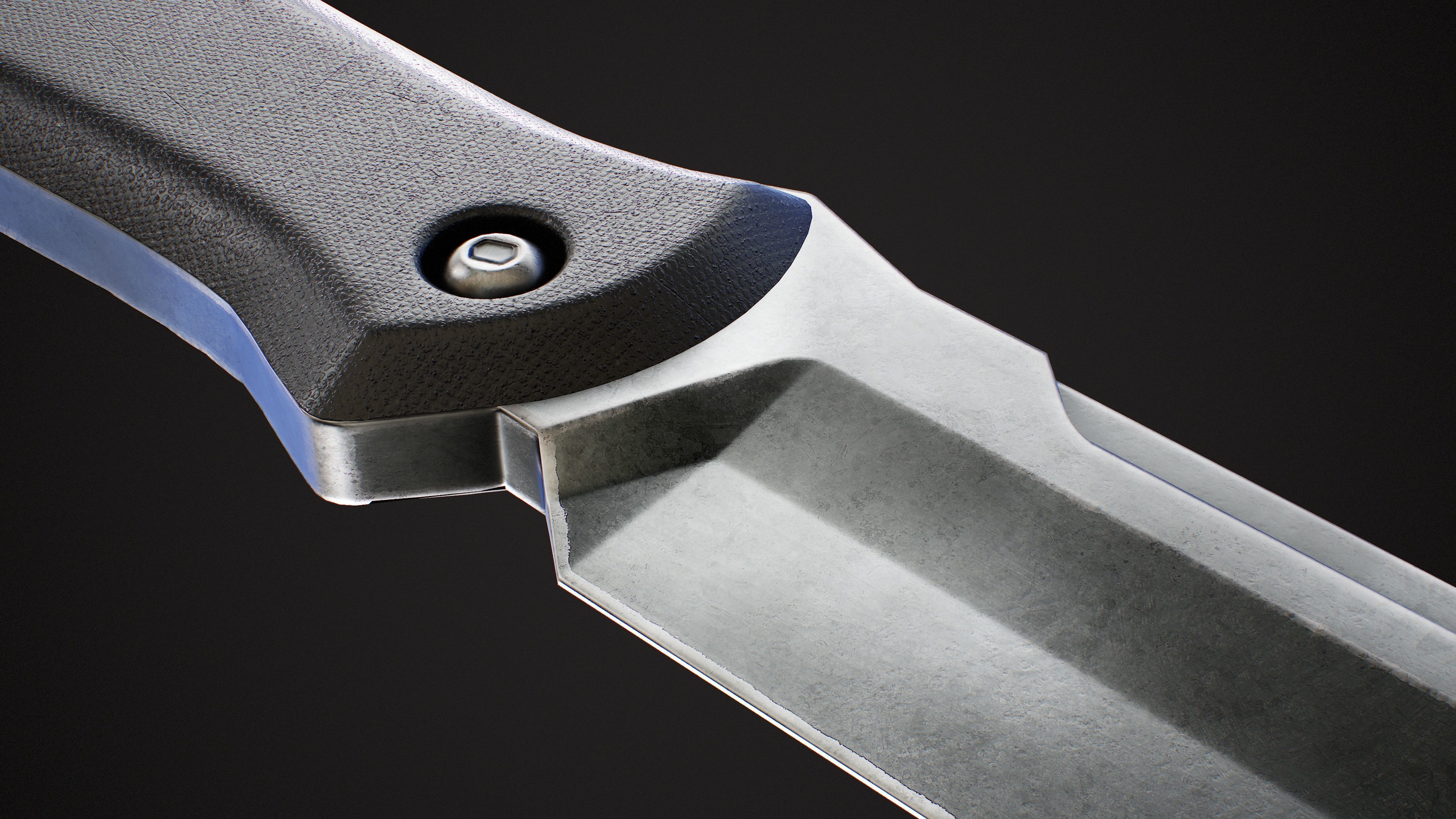 Knife Low-poly 3D model_12