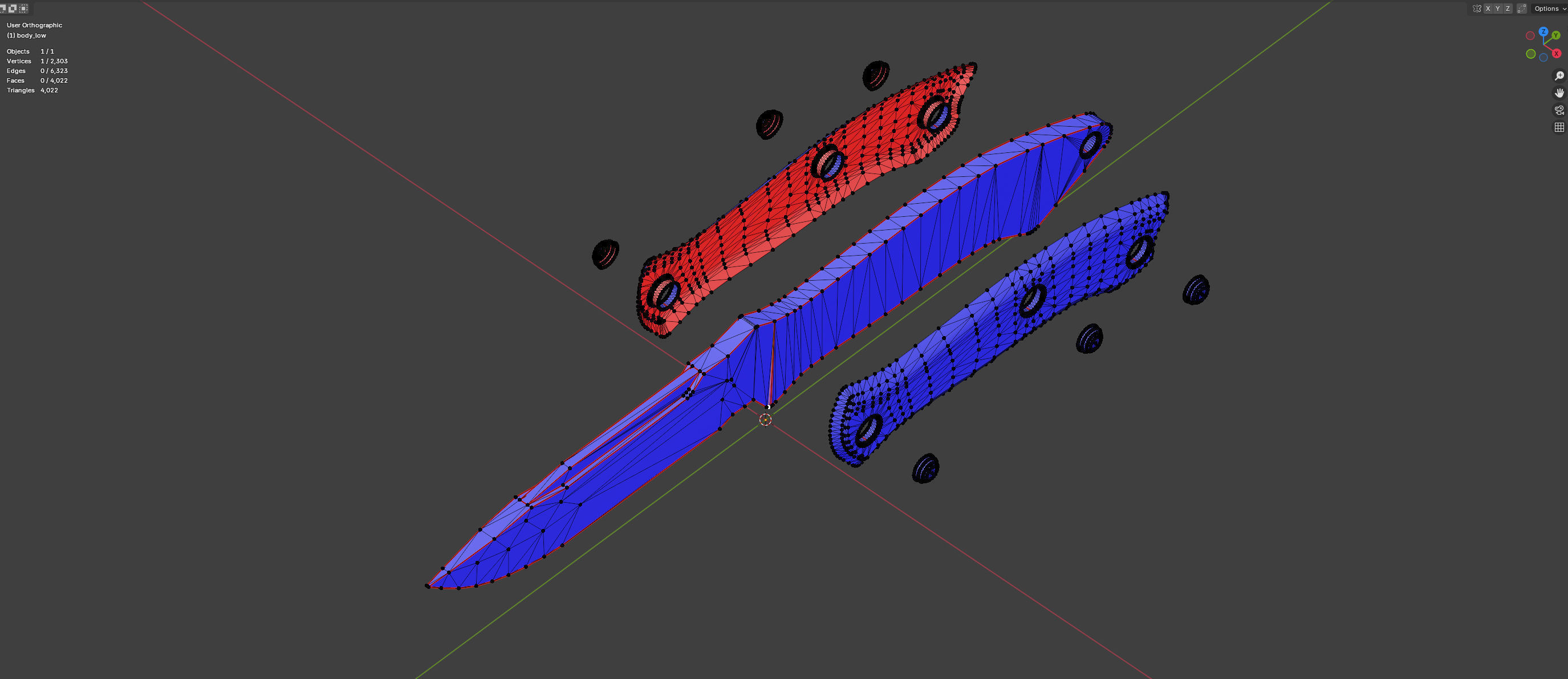 Knife Low-poly 3D model_21