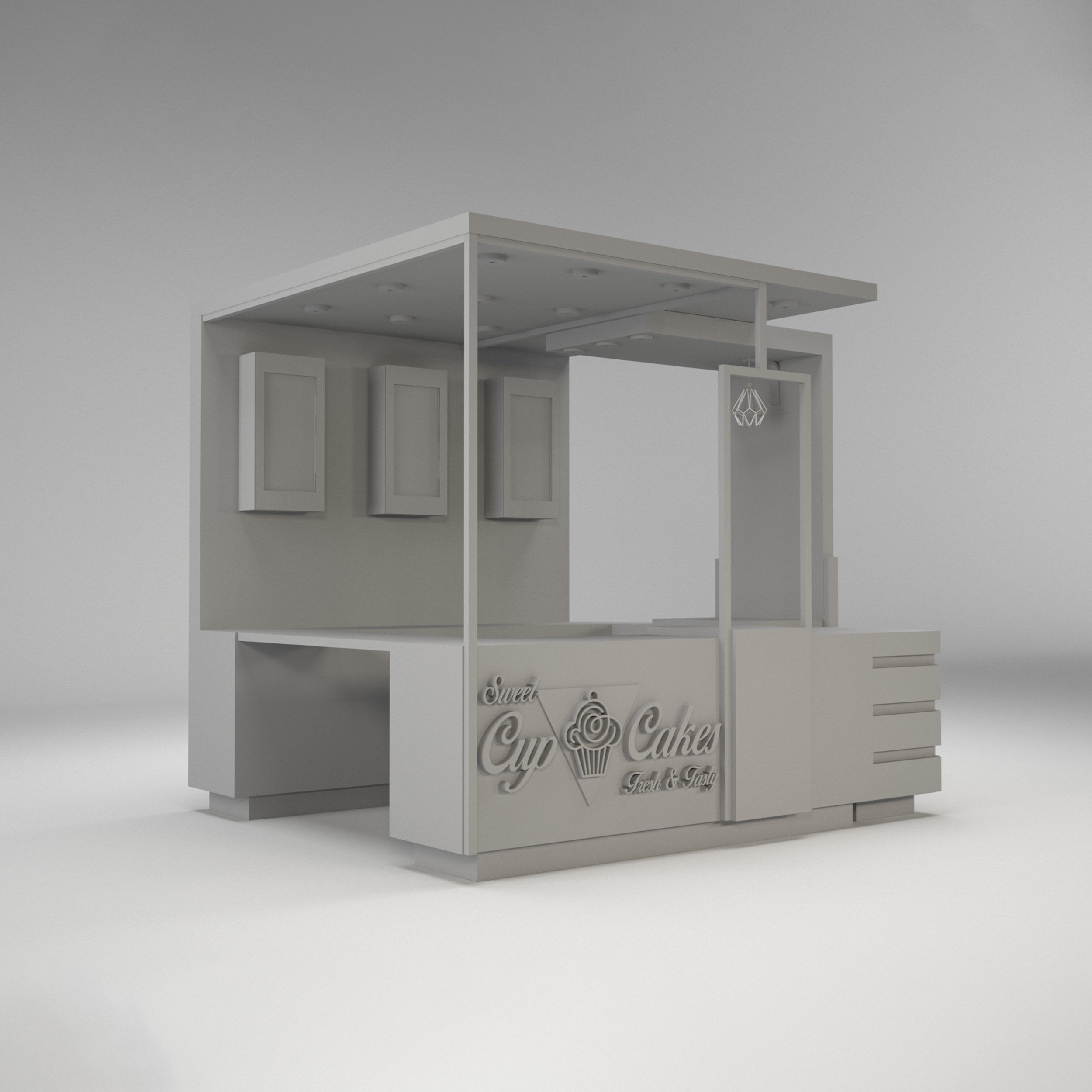 Booth Stand K0010991 3D model_4