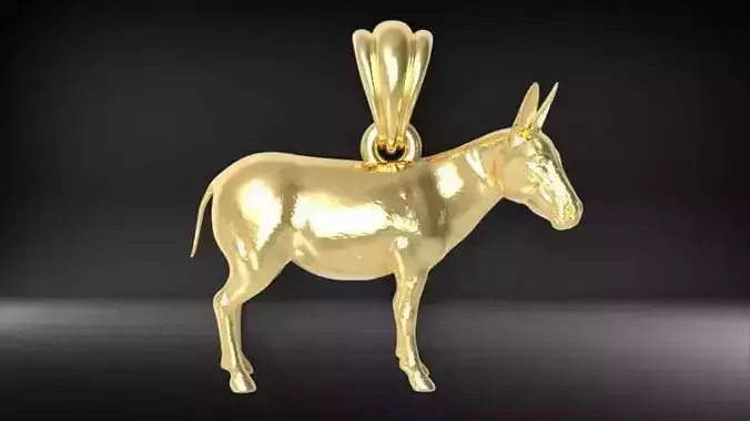 Donkey Pendant Jewelry 3D print model
