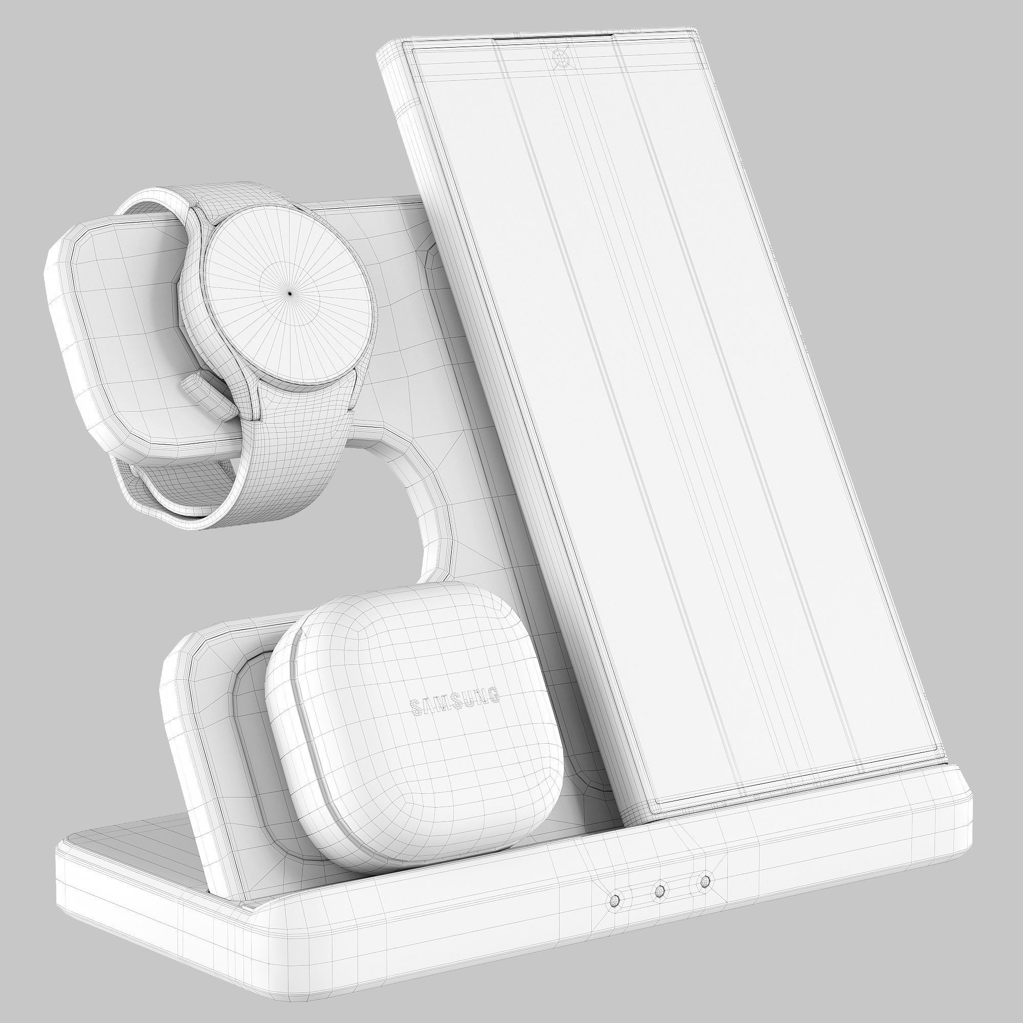 Power Bank and Samsung Set 3D model_4