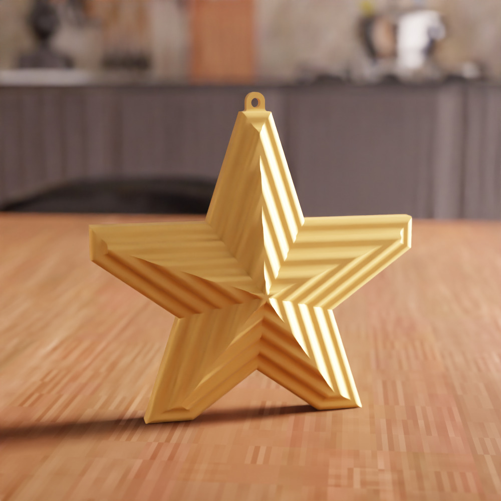 Star Christmas Ornament - 205 3D print model_5
