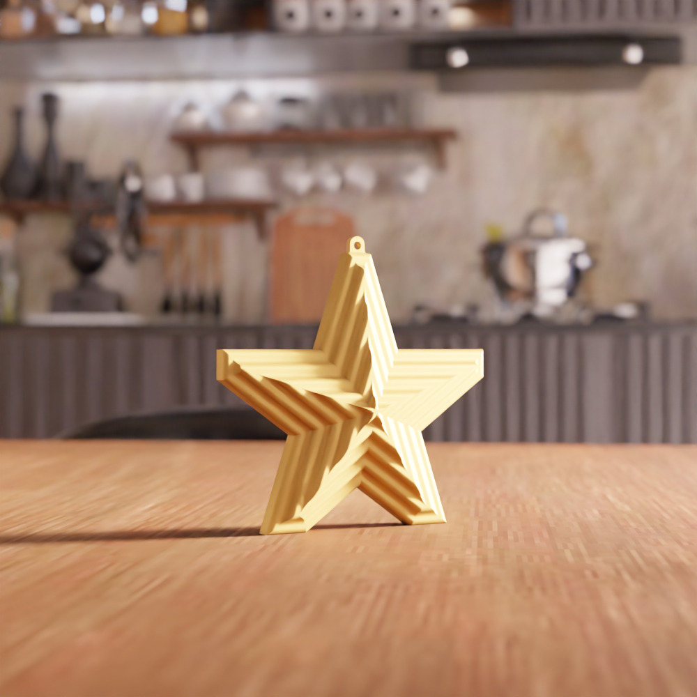 Star Christmas Ornament - 205 3D print model_2