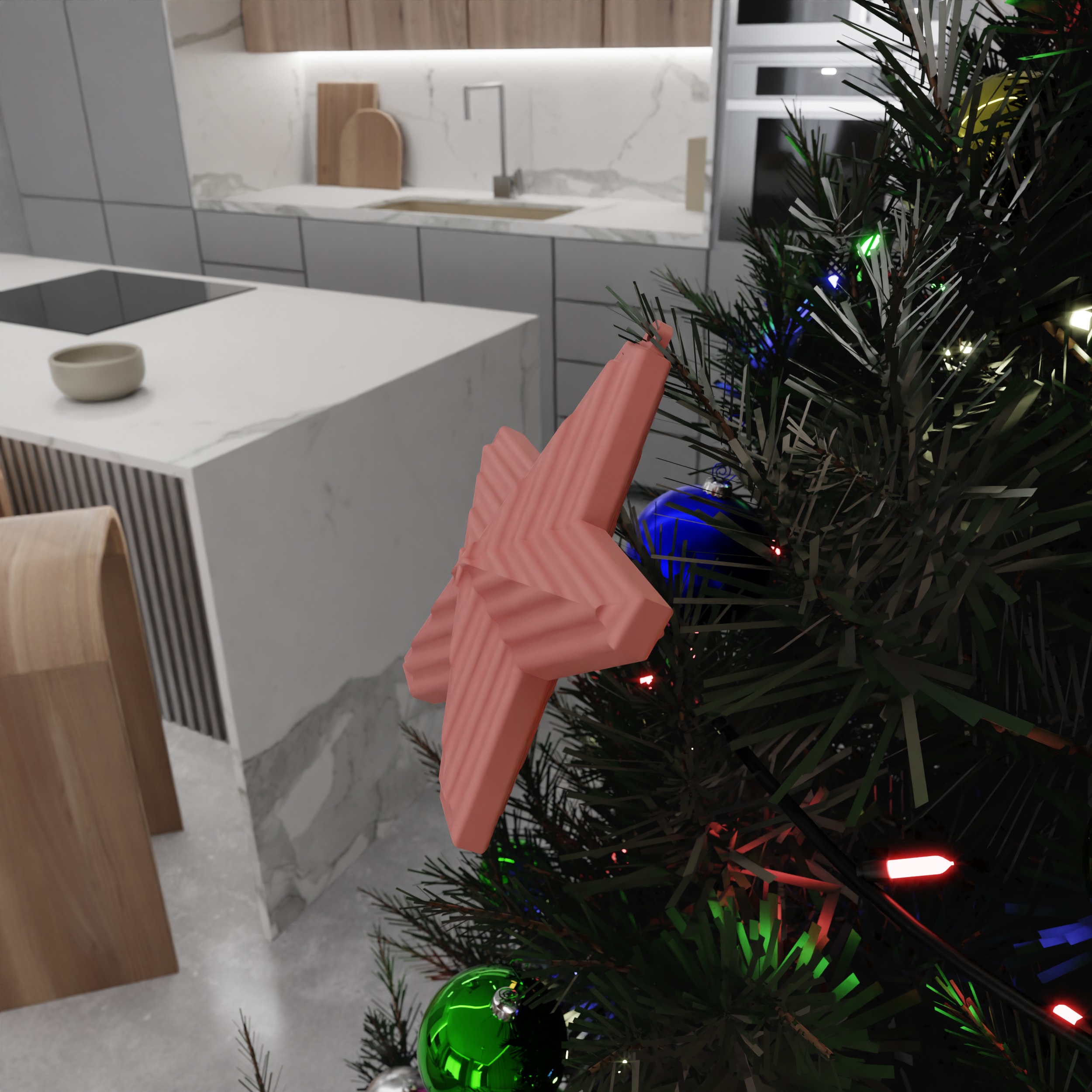 Star Christmas Ornament - 205 3D print model_12