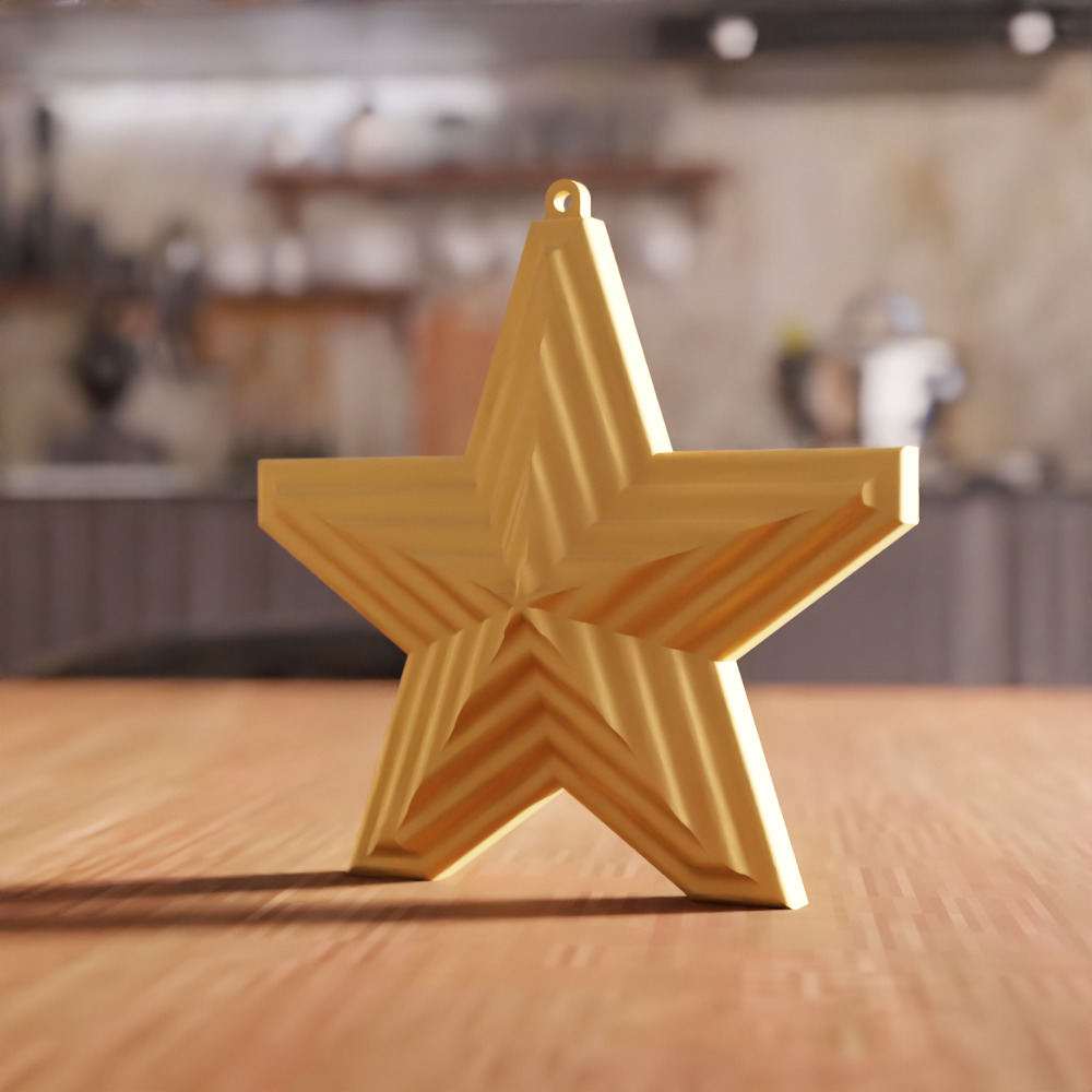 Star Christmas Ornament - 205 3D print model_3