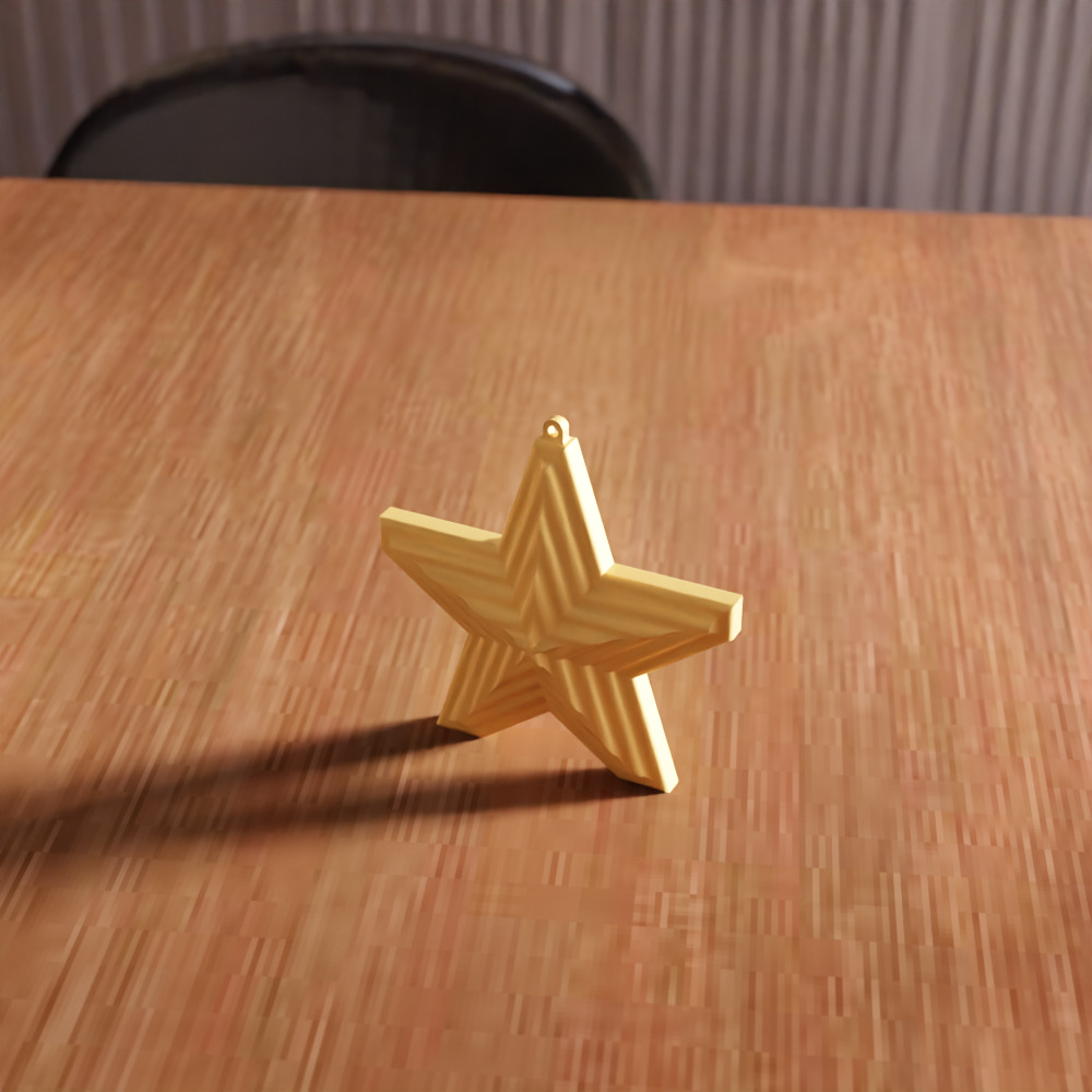 Star Christmas Ornament - 205 3D print model_6