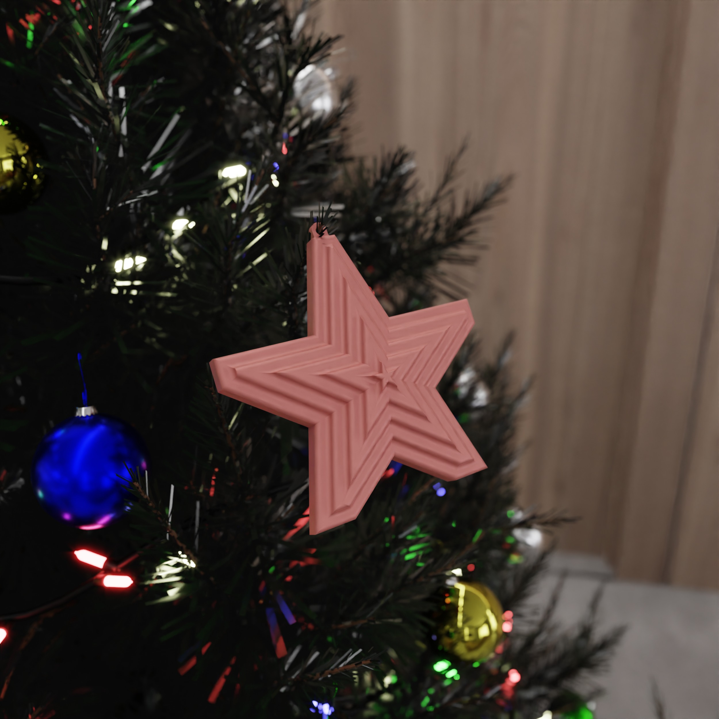 Star Christmas Ornament - 205 3D print model_8