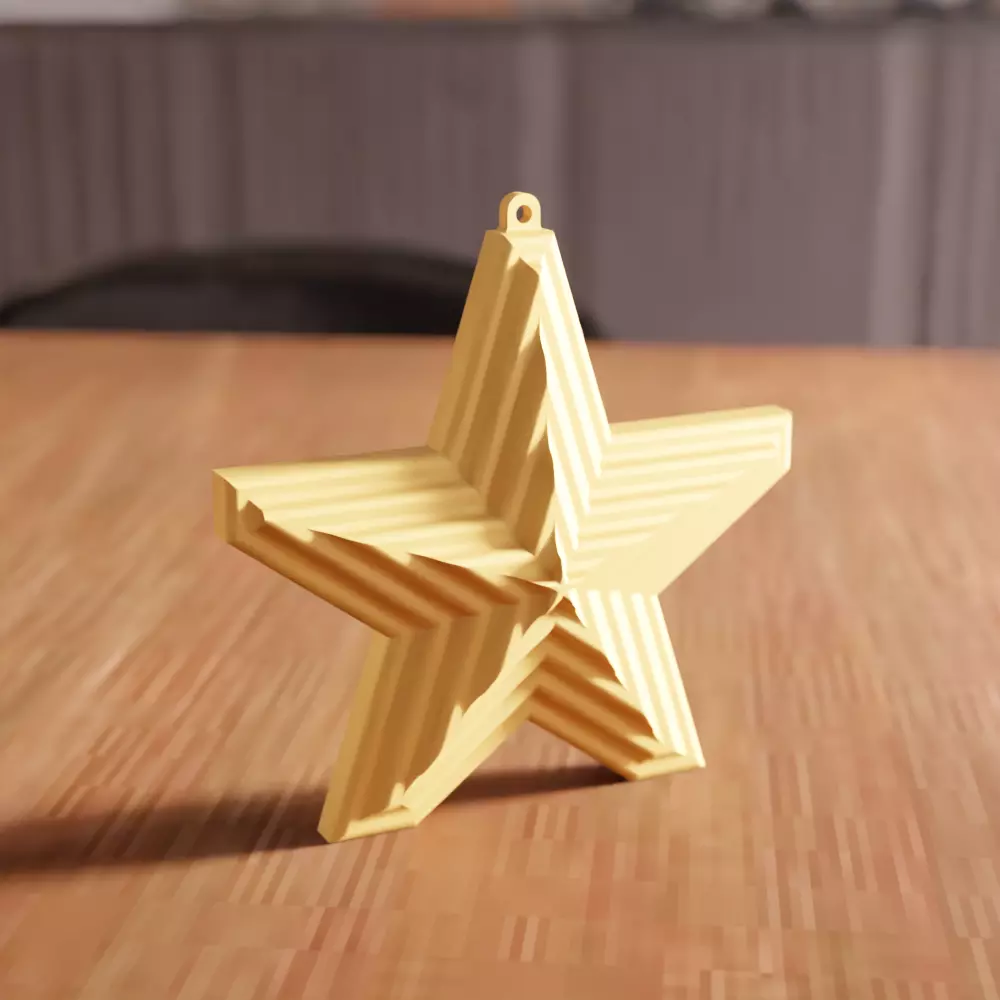 Star Christmas Ornament - 205 3D print model_0