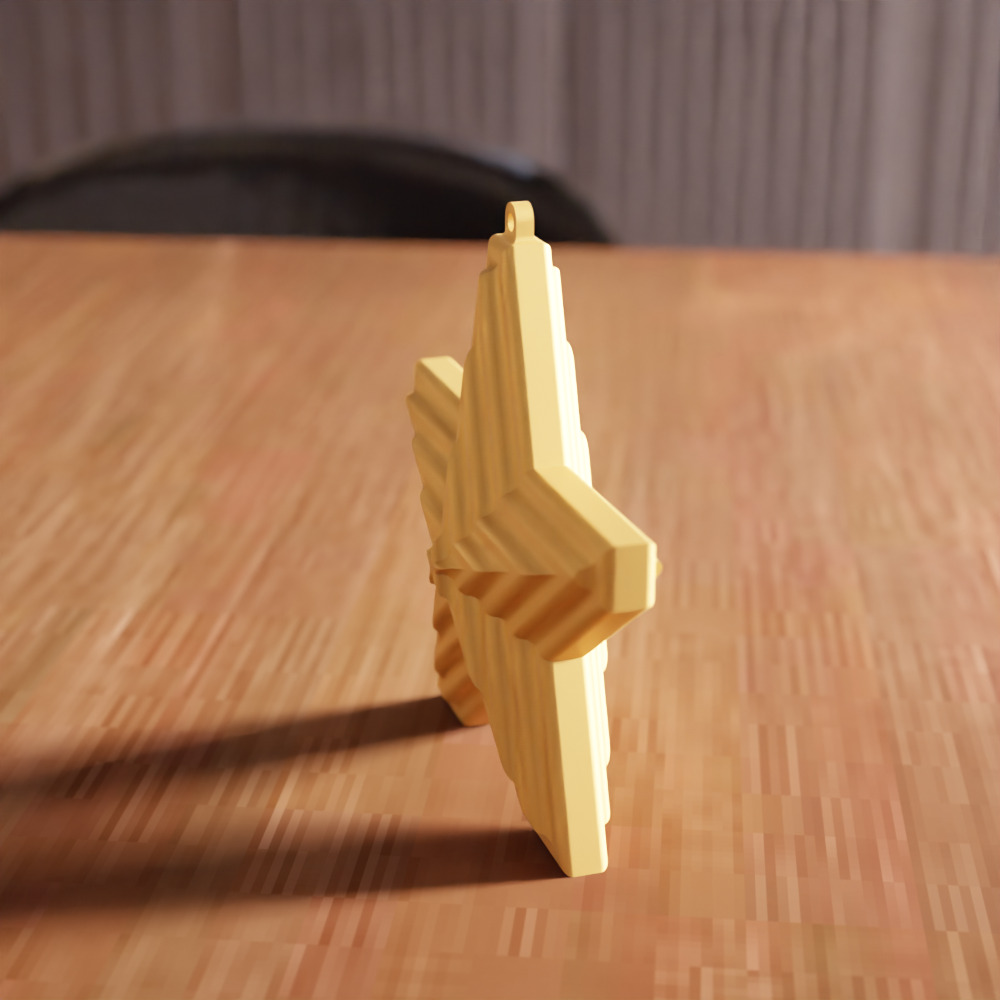 Star Christmas Ornament - 205 3D print model_7