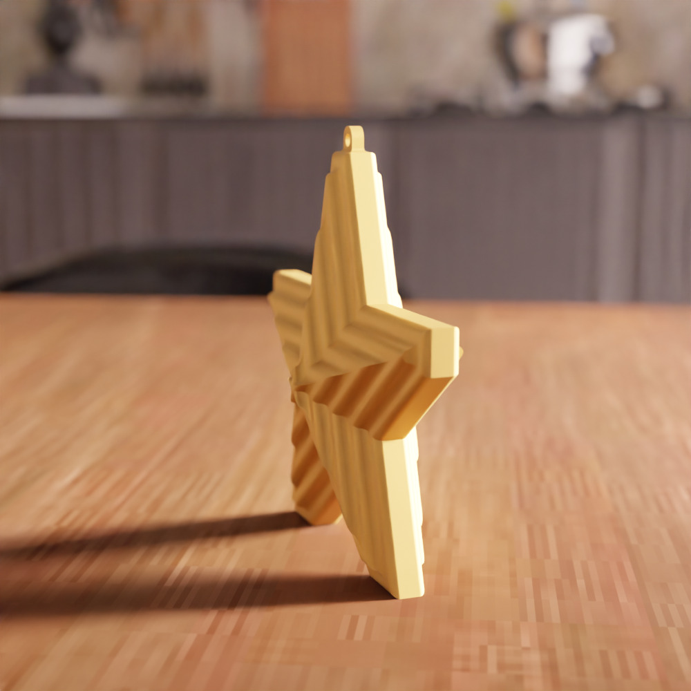 Star Christmas Ornament - 205 3D print model_1