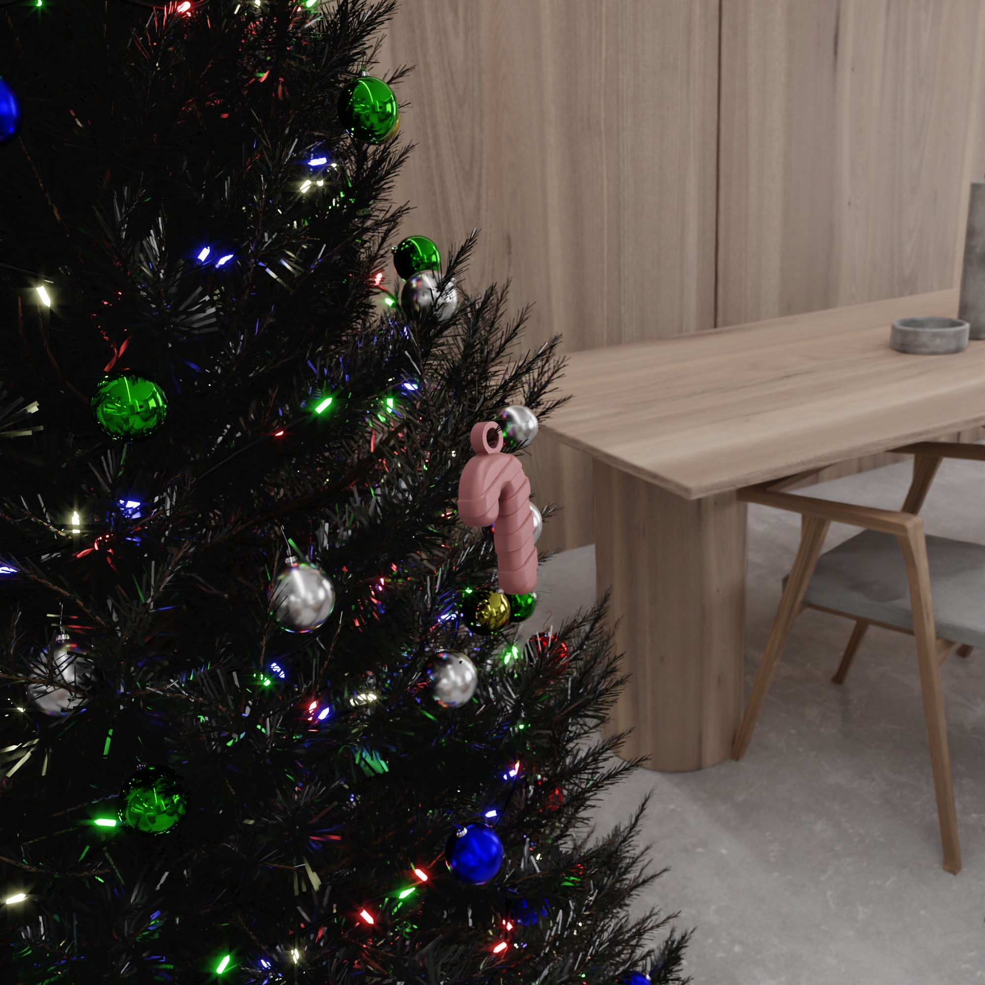 Candy Cane Ornament - 201 3D print model_12