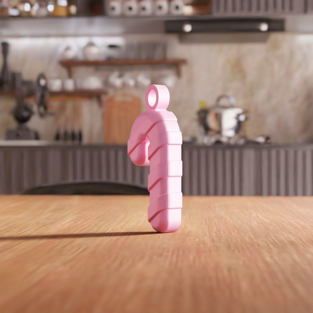 Candy Cane Ornament - 201 3D print model_4