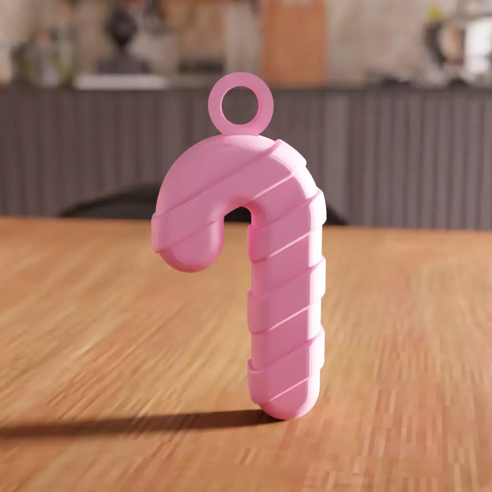 Candy Cane Ornament - 201 3D print model_0