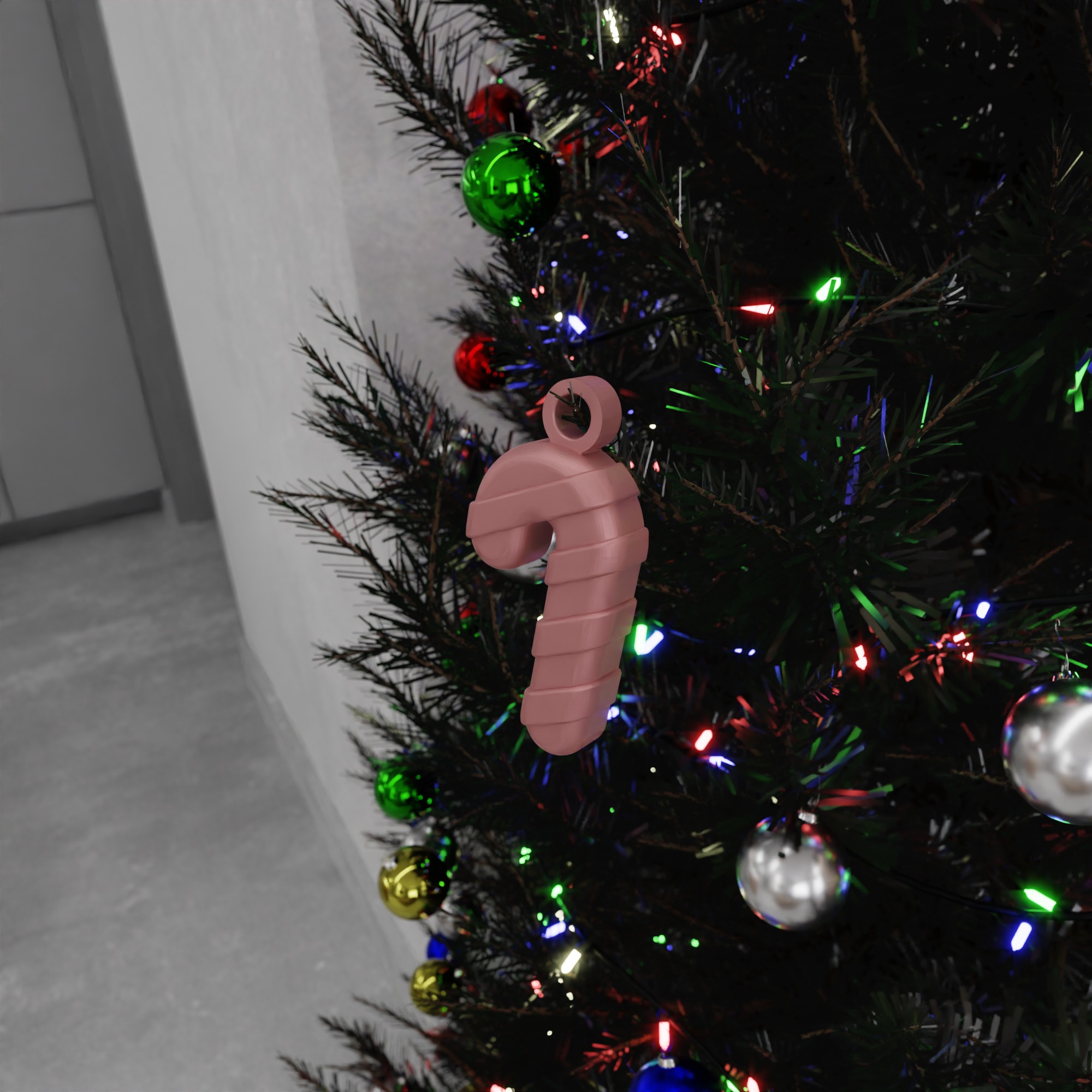 Candy Cane Ornament - 201 3D print model_8