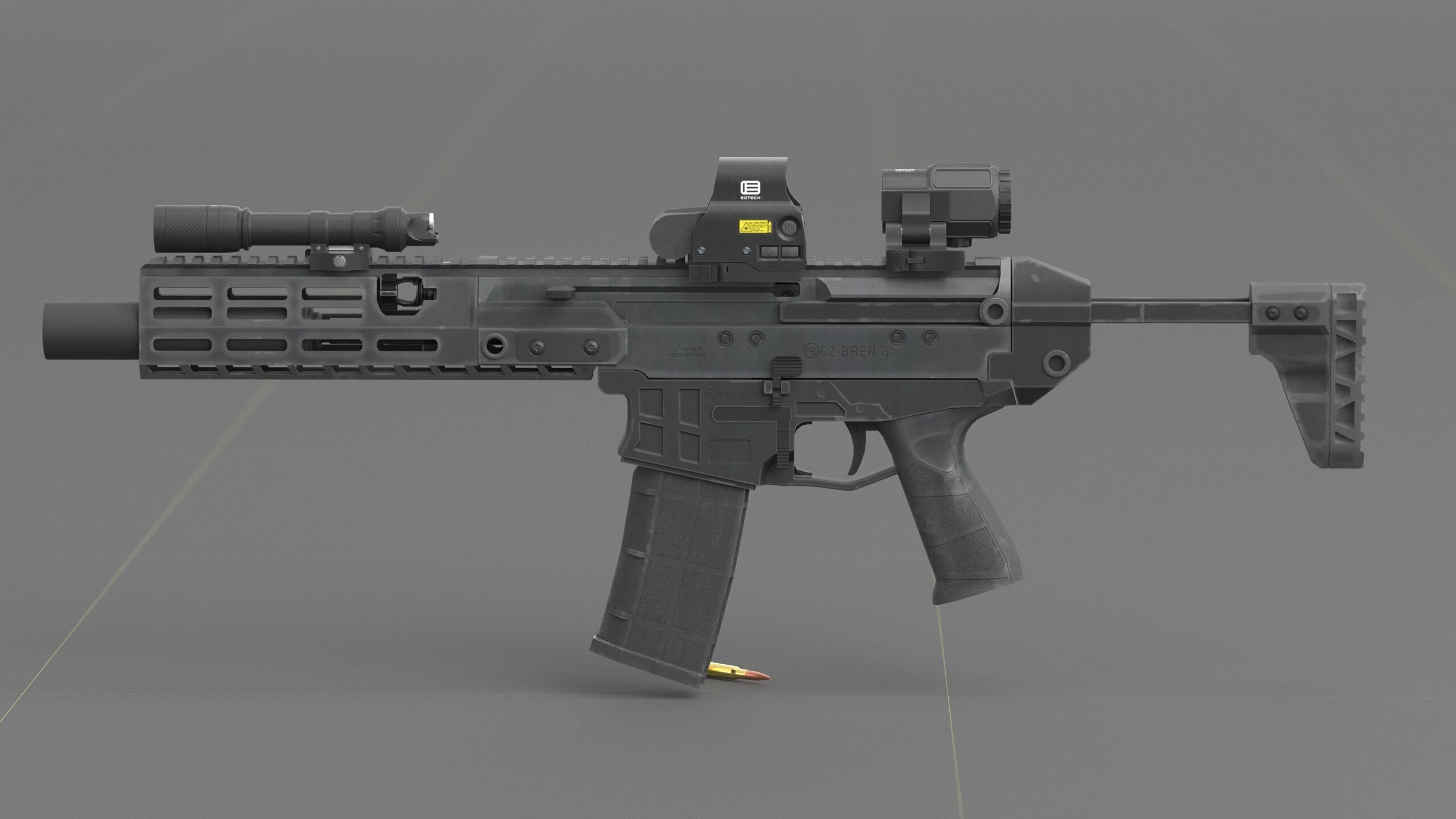 CZ - Bren 3 Low-poly 3D model_59