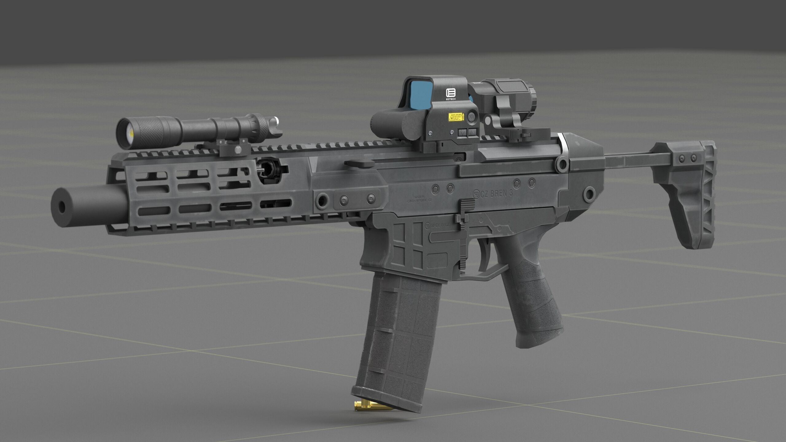 CZ - Bren 3 Low-poly 3D model_56