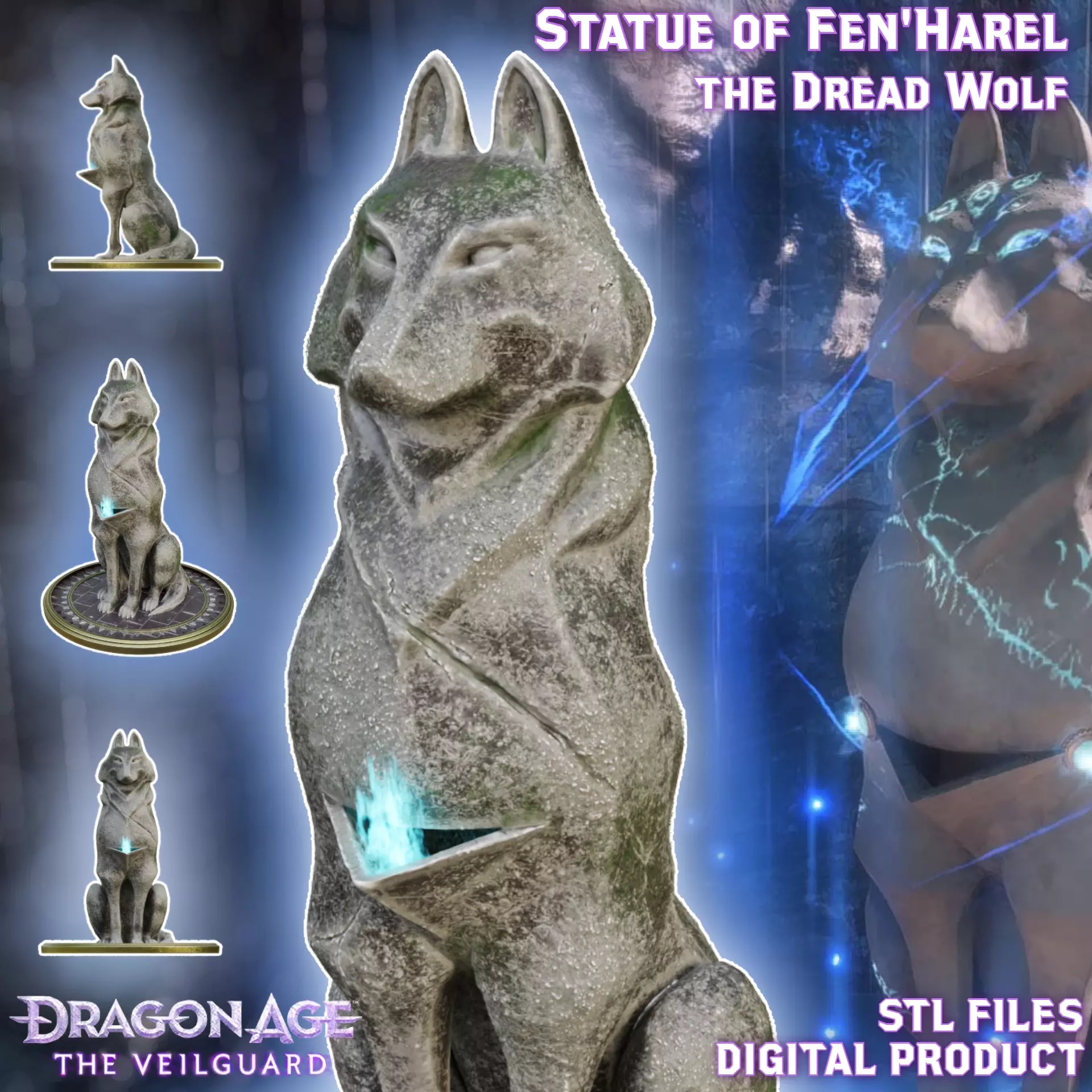 Fantasy Statue of Fen Harel Solas Dragon Age Veilguard 3D print model