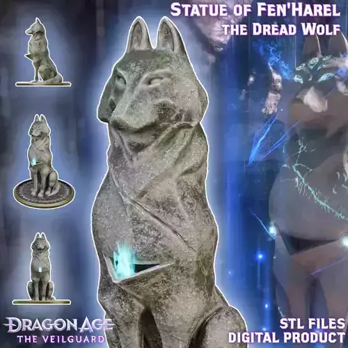 Fantasy Statue of Fen Harel Solas Dragon Age Veilguard