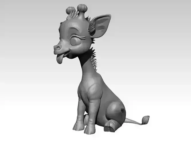 Kawaii Baby Giraffe 3D print model