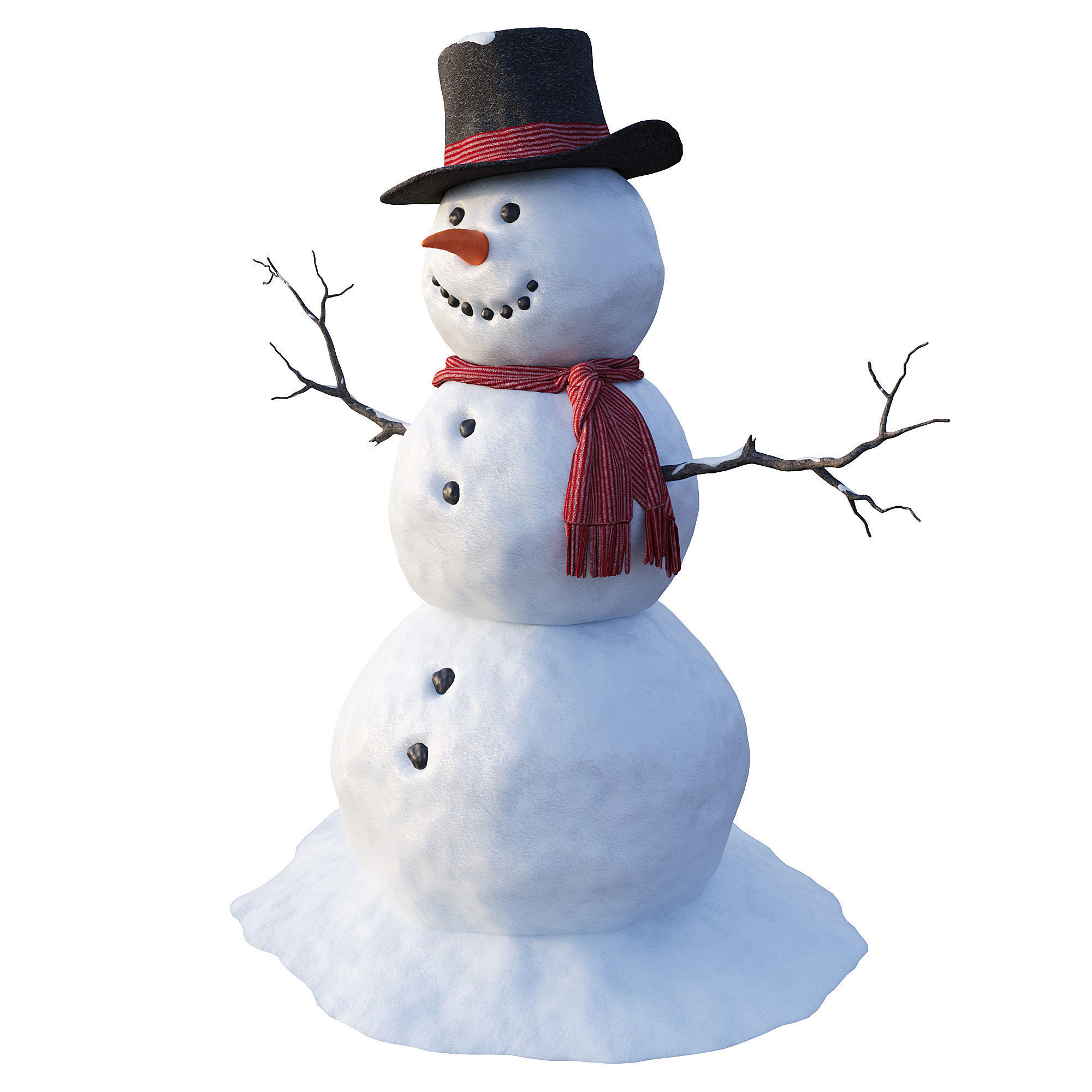 Snowman 3D model_3