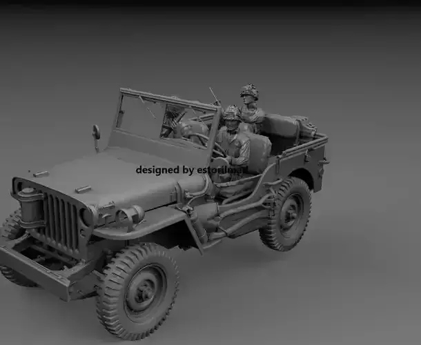  JEEP CREW CONDUCTORES PARACAIDISTAS AMERICANOS JEEP WILLY 3D print model