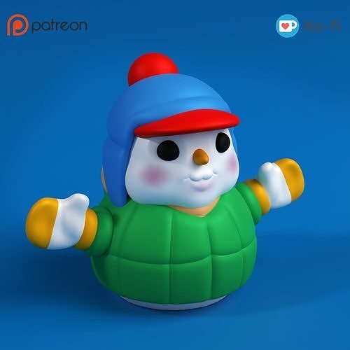 Snowman Christmas Ornaments - Snowboy 3D print model