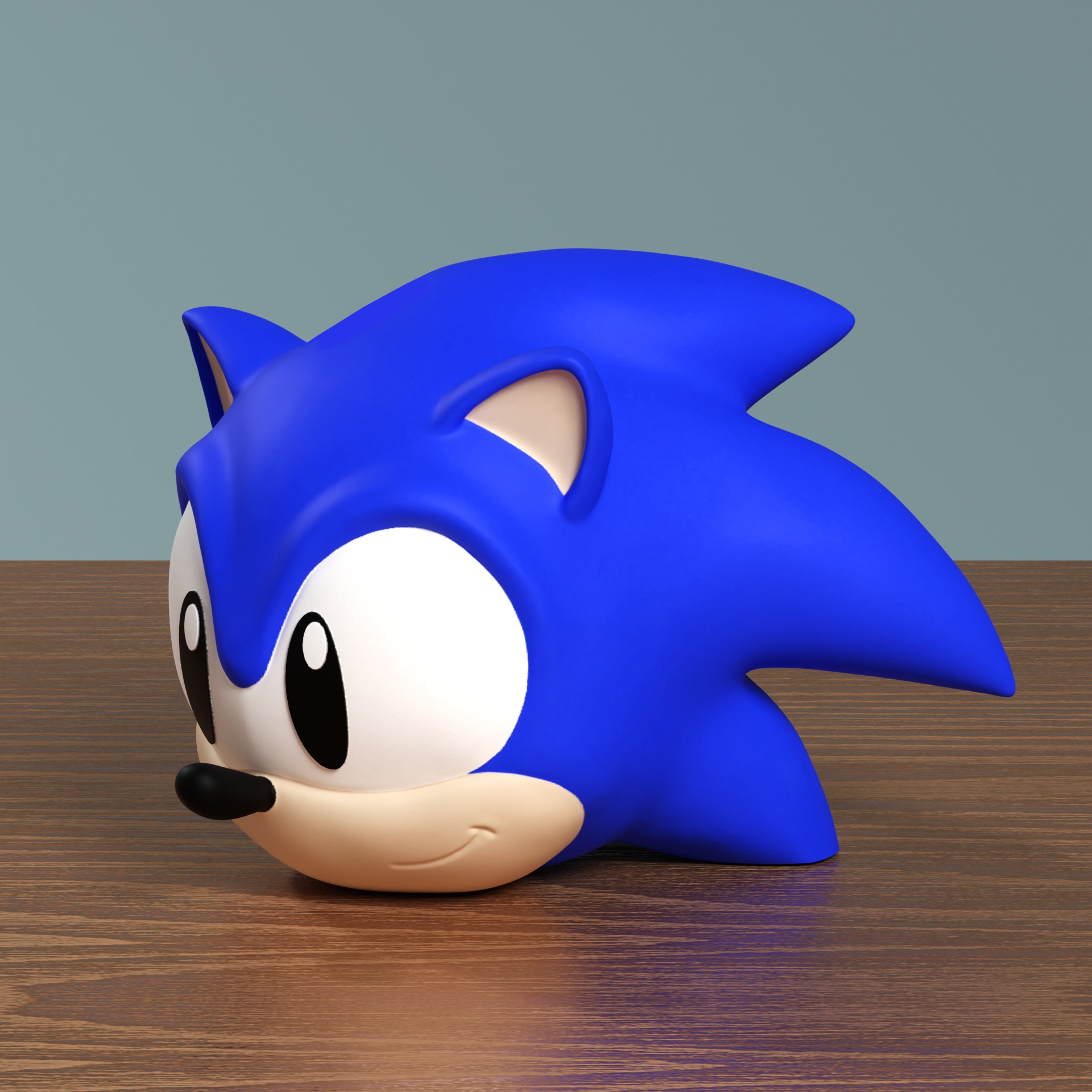Classic Sonic the Hedgehog Headphone Stand and Pen Holder 3D print model_2