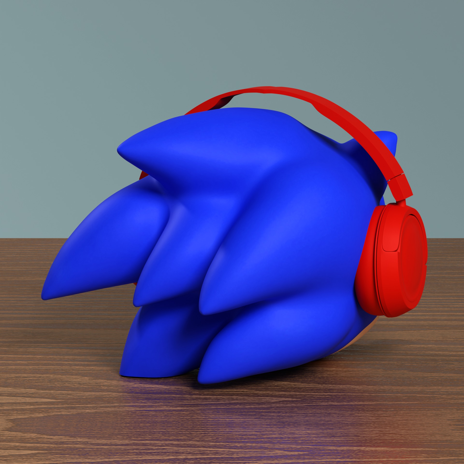 Classic Sonic the Hedgehog Headphone Stand and Pen Holder 3D print model_5