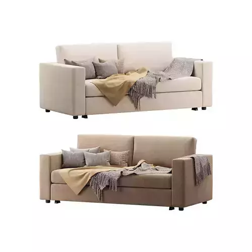 Sleeper sofa Gunnared beige 3D model