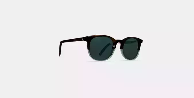 Durand Sunglasses in Green Garnet Fade 3D model