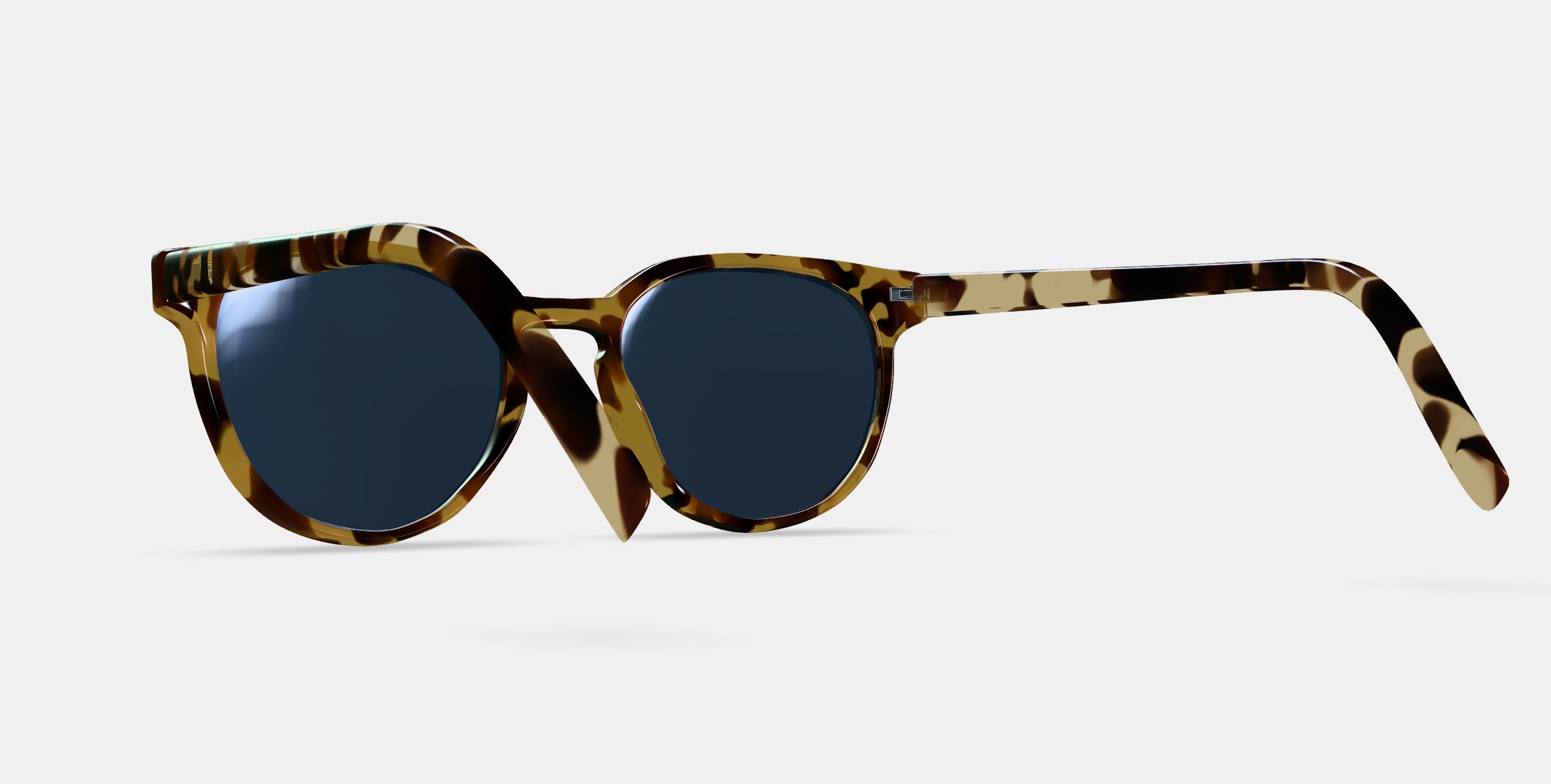 Wright Sunglasses in Walnut Tortoise 3D model_3