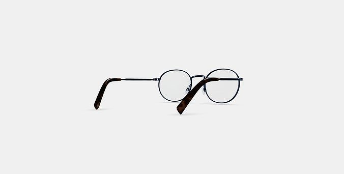 Simon Eyeglasses in Brushed Ink 3D model 5