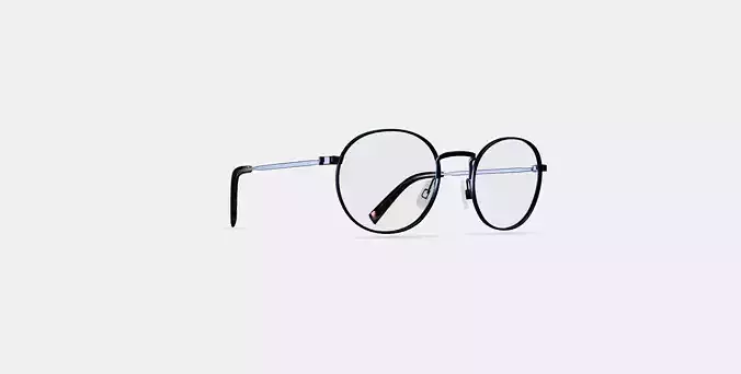 Simon Eyeglasses in Brushed Ink 3D model