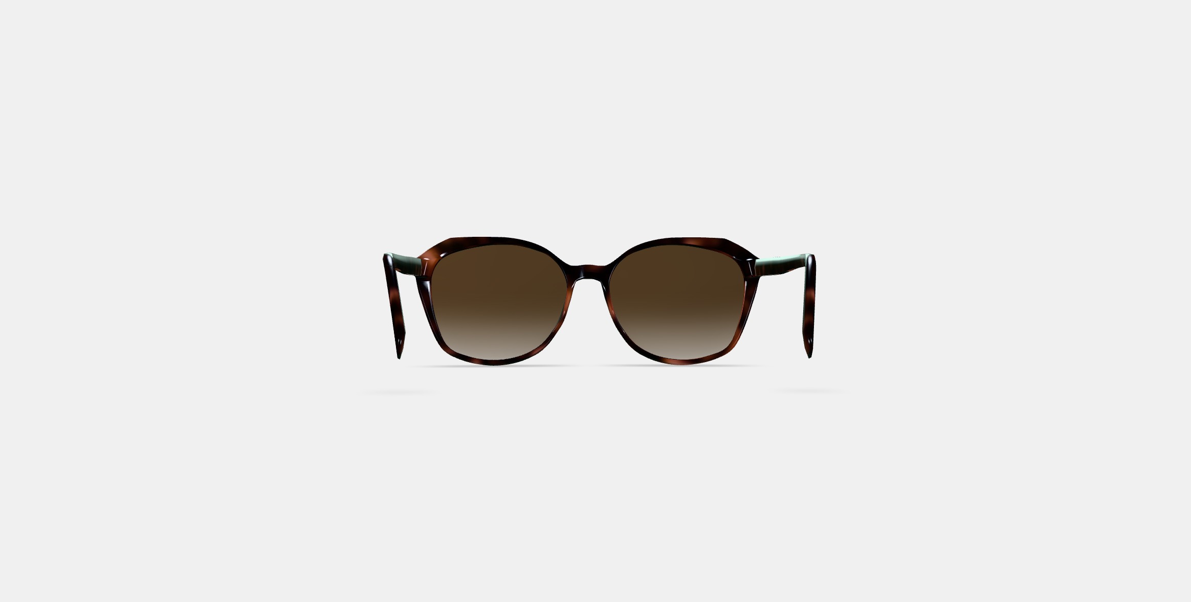 Nancy Low Bridge Fit Sunglasses in Cognac Tortoise 3D model_14