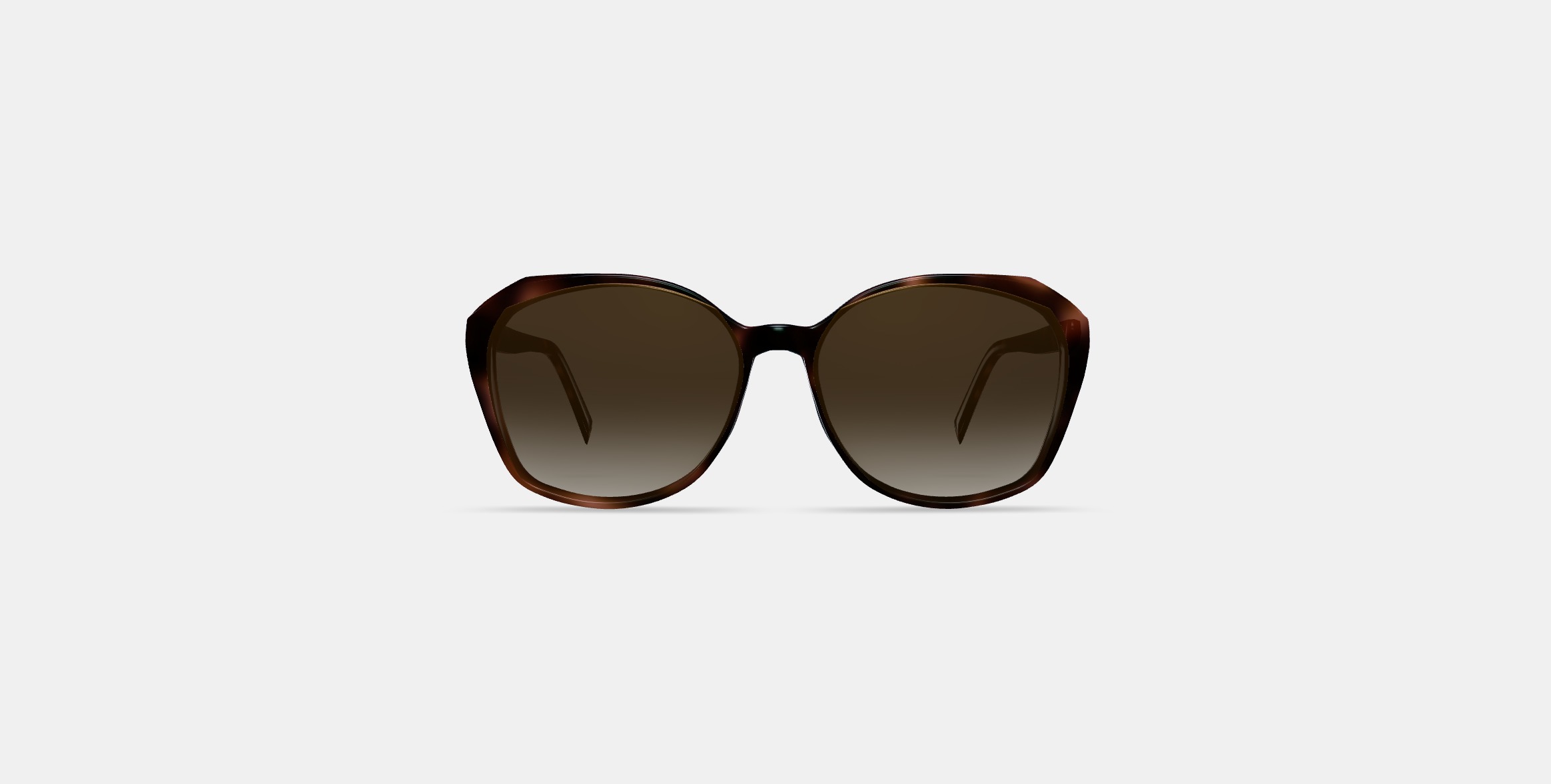 Nancy Low Bridge Fit Sunglasses in Cognac Tortoise 3D model_10