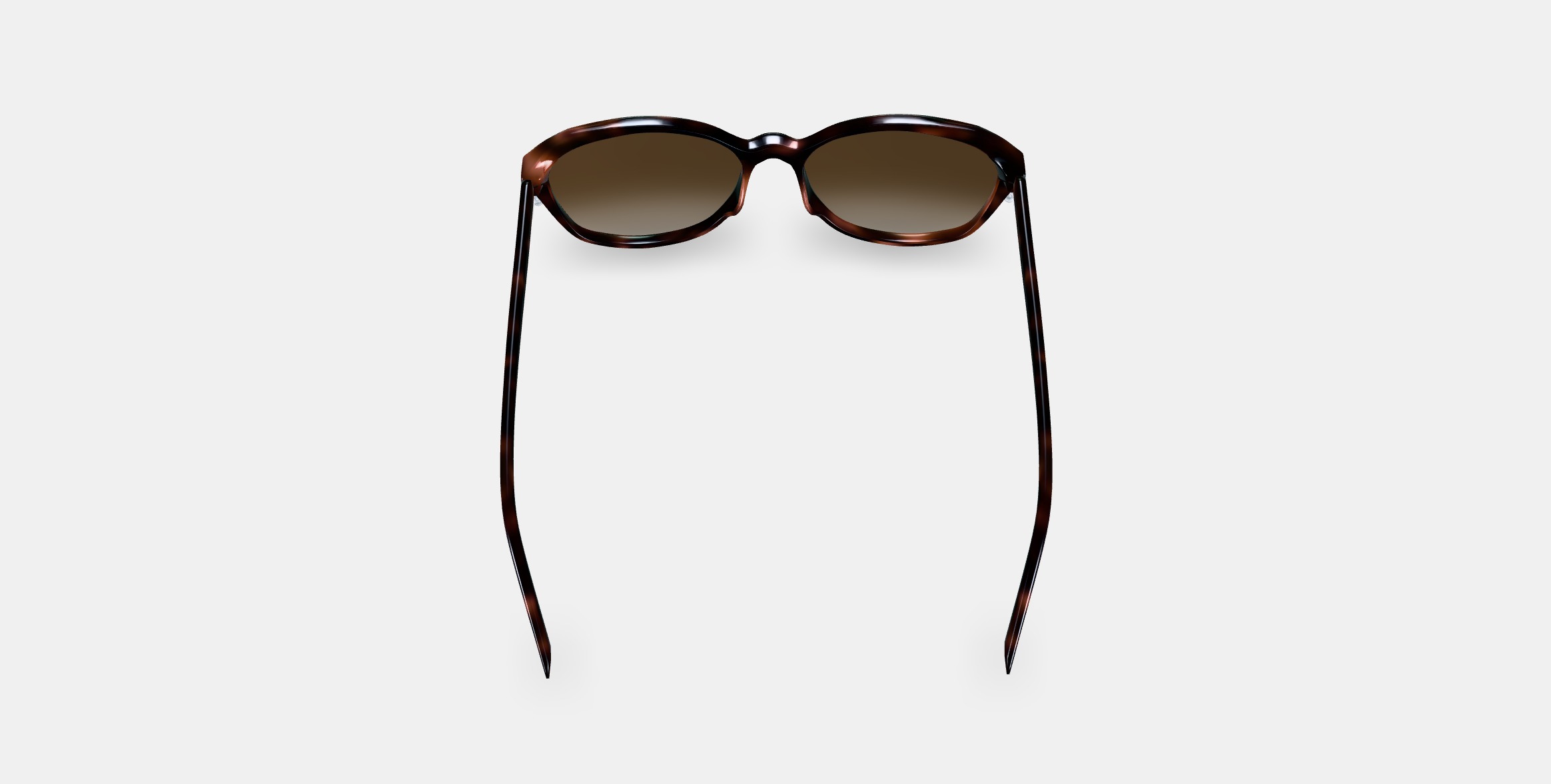 Nancy Low Bridge Fit Sunglasses in Cognac Tortoise 3D model_3