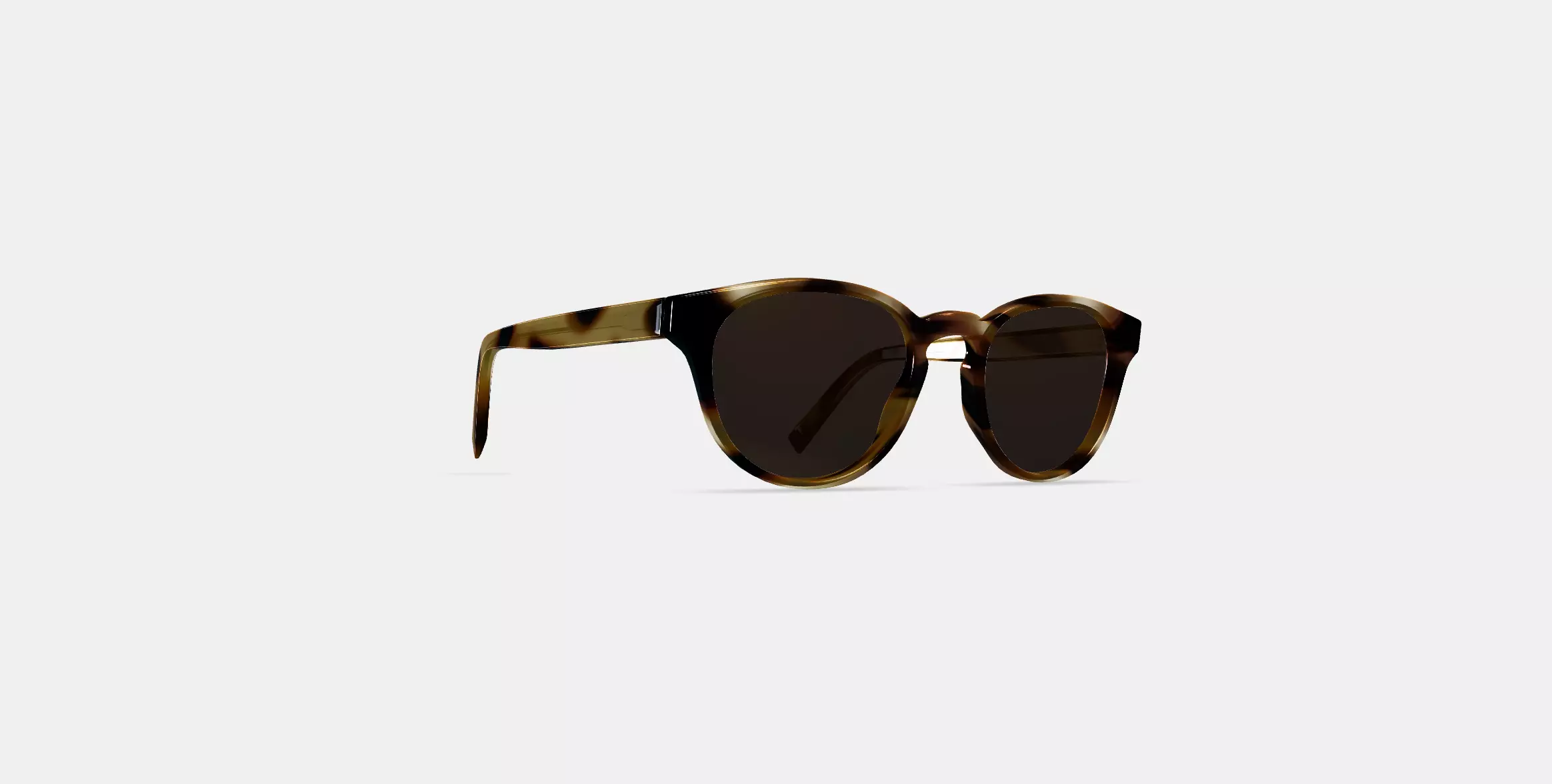 Percey Low Bridge Fit Sunglasses in Striped Sassafras 3D model_0