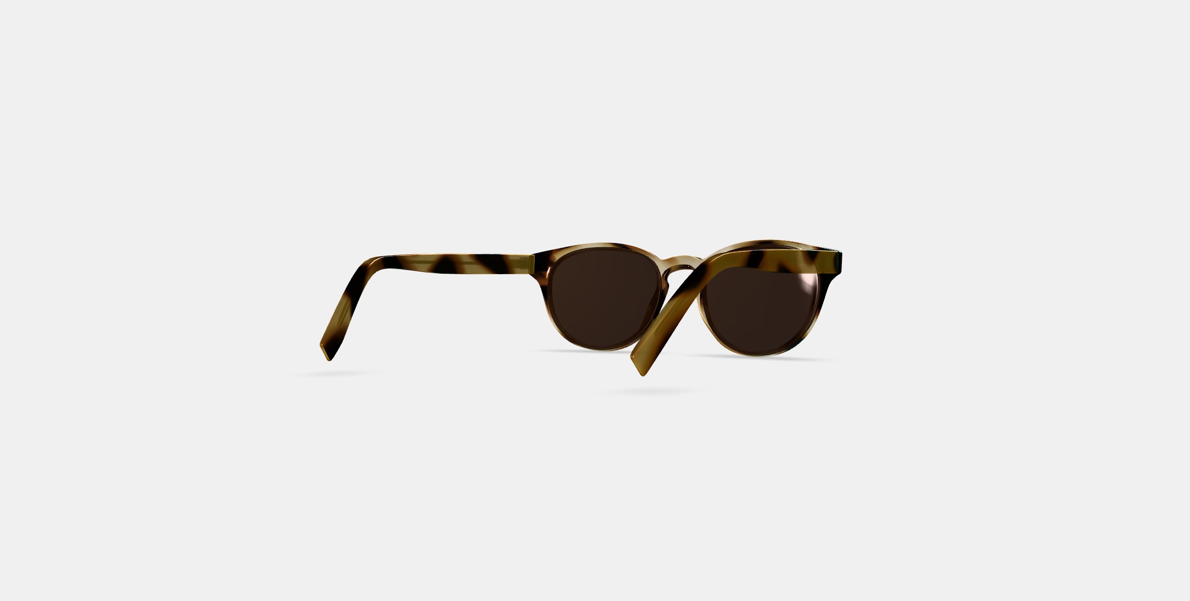 Percey Low Bridge Fit Sunglasses in Striped Sassafras 3D model_5